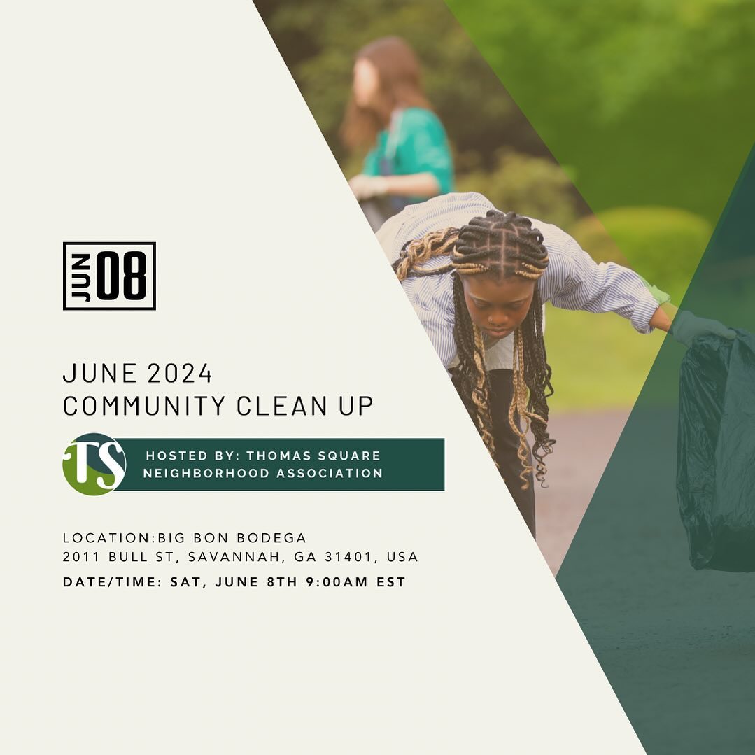 We are excited to invite you to join us this weekend on Saturday, June 8th, at 9am @bigbonbodega for our next community cleanup event! The goal will be to tackle some of the litter generated by the recent @scaddotedu student move out. Please consider joining us on Saturday morning as we bring our community together, promote a clean and beautiful environment, and support local businesses.
At 9am this Saturday, we will meet for complimentary coffee and bagels at @bigbonbodega . This is a fantastic opportunity to meet your neighbors as we all partner together to make a positive impact in our neighborhood as we clean up our streets, parks, and common areas.
After we enjoy our coffee and bagels we will fan out to begin the litter cleanup. All cleanup supplies will be provided to participants.
A clean neighborhood not only enhances our quality of life but also instills a sense of pride in our community. Let’s join hands and keep Thomas Square beautiful!
See you this weekend,
The Thomas Square Neighborhood Association Board of Directors
#keepthomassquarebeautiful