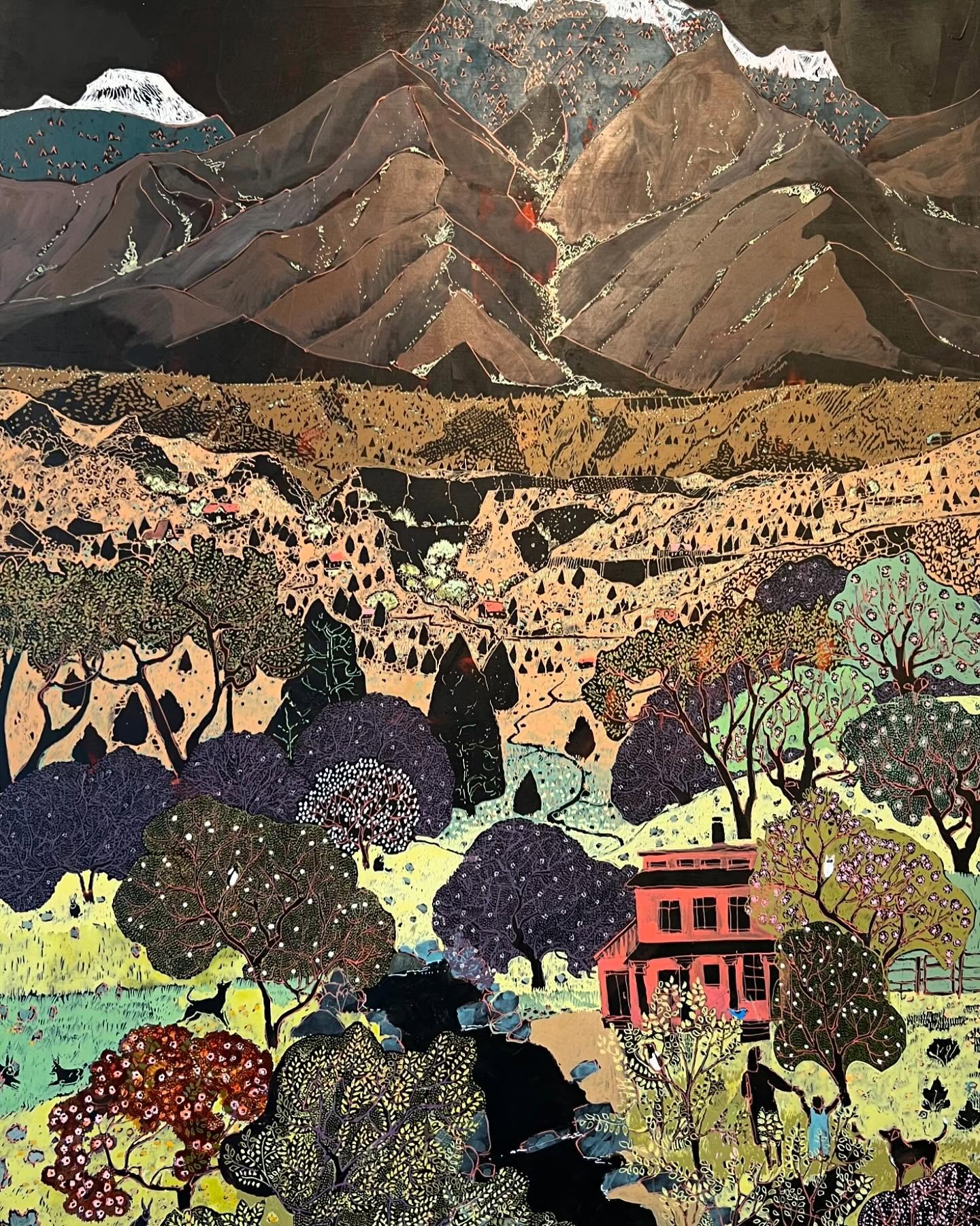 An amazing painting by Monique Belitz has found its perfect space in its new home, and a new painting has taken up its old space! Singing Songs of Spring is beautiful and dramatic … another signature piece by the talented Monique.
#contemporarylandscape #moniquebelitz #artisansonmainlaveta #springpaintings #mountainlandscape