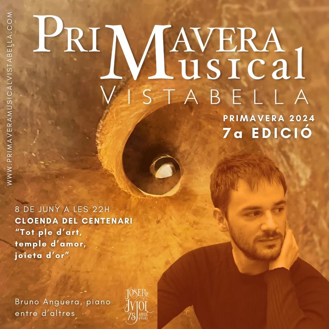 🎹 I el pianista de la vetllada d'avui serà en...@brunoanguera ! Ja queden poques hores, això és avui!
@visit_vistabella @ajlasecuita @dipta_cat @cultura_cat @marcguerris #jujol #modernisme #lasecuita #vistabella #primaveramusicalvistabella #sagratcor