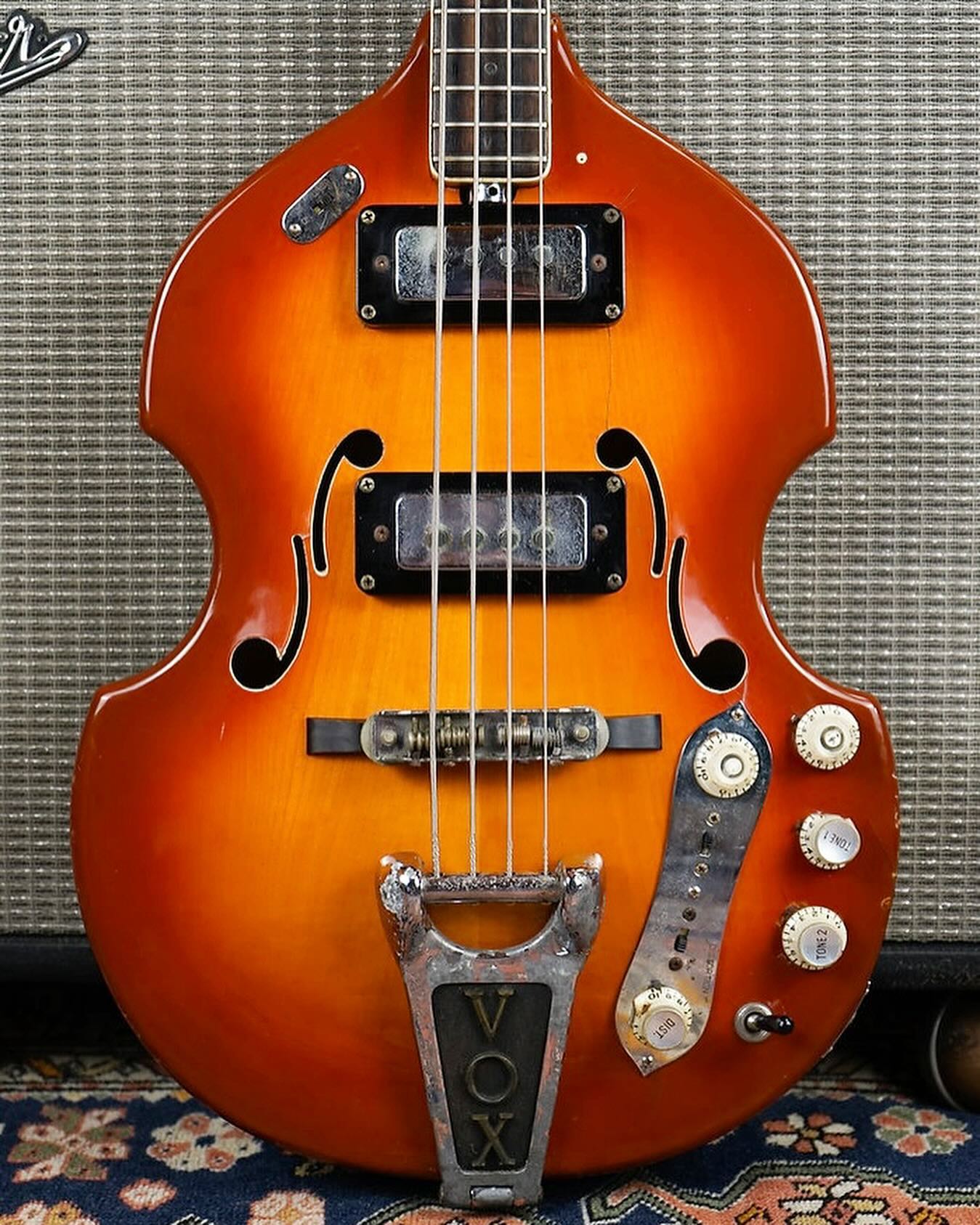 1967 Vox Astro IV bass - with factory built in fuzz!
That’s right - and it’s not a bad fuzz, either.
100+ cool points, for this one.