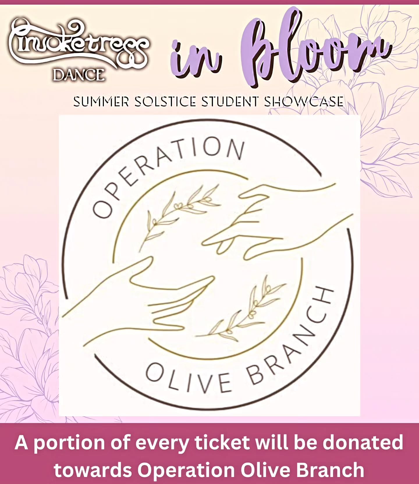 We will be donating a portion of every ticket to our "In Bloom" show to @operationolivebranch, a grassroots movement who supports and amplifies aid requests of Palestinian families.
🌸"In Bloom" Summer Solstice Student Showcase! 🌸
Saturday, June 22, 7:30pm
Guelph Curling Club
Ticket link in bio!
#Invoketress #Invoketressdance #guelphdance #Guelph #operationolivebranch #oob #donation #show