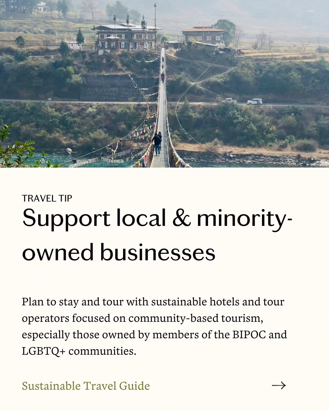 Sustainable travel is all about traveling in a way that protects our planet and supports local communities. And it's easier than you might think! Check out a sampling of some sustainable locations above. More details in my guide found in my bio.
Looking to travel in a more sustainable way? Reach out and let's chat!
.
.
.
.
.
#travel #twogirlsgetaway #travelblogger #sustainability #gltlove #glt #sustainabletravel #traveladvice #traveladvisor