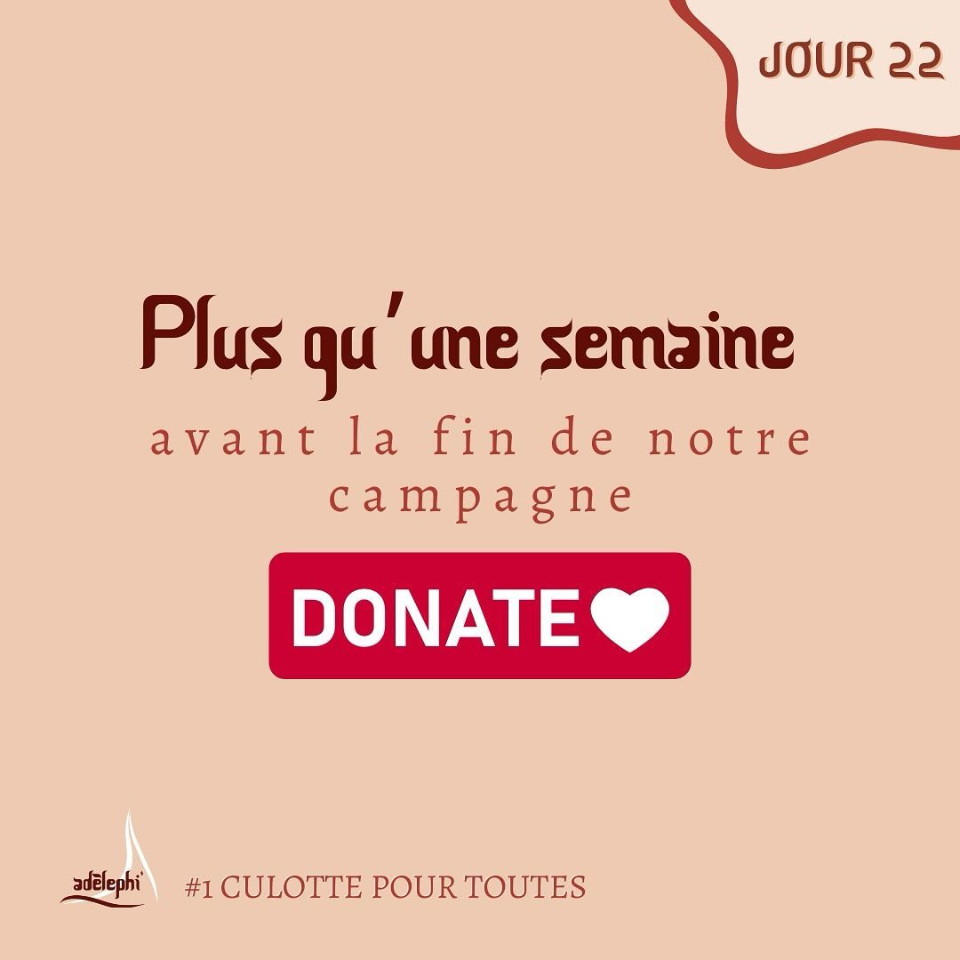 Tout a été dit, tu connais à présent tout de notre vision, de ce qui nous motive et des raisons pour lesquelles nous choisissons les protections périodiques réutilisables.
Tout reste encore à faire!
Alors, on compte sur toi 🫵
Il n’y a qu’un seul lien à partager à TOUS TES PROCHES :
https://www.helloasso.com/associations/adelephi/formulaires/2
#1culottepourtoutes #protectionsperiodiquesdurables #adelphité #collectededons #stopprecaritemenstruelle #oncomptesurvous