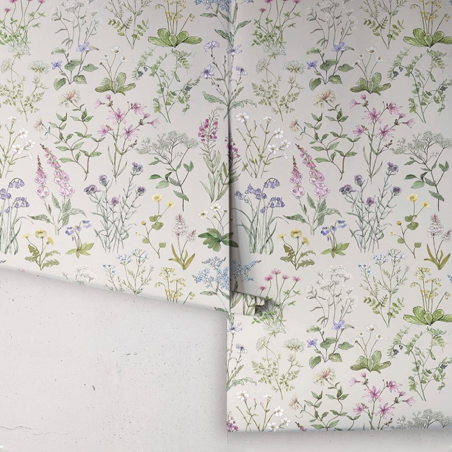introducing 'Wild Meadow' Wallpaper,
Outdoor afternoons and the essence of summer are perfectly captured in the Wild Meadow botanical wallpaper. This design captures the untamed beauty of a sun-kissed meadow in full bloom, bringing the whimsical charm of the season into any space. Each delicately illustrated flower, from the simple daisies to the graceful bluebells and towering foxgloves, sweet honeysuckle and the sun filled dandelions dance across the wallpaper, creating a tapestry of nature’s most exquisite flowers. The lush greenery intertwines with bursts of lively hues, embodying the spirit of a carefree summer day. Each wild flower is meticulously hand painted and creates an atmosphere that celebrates the magic of summer all year round.
Wild Meadow is available in 5 different colour ways, Stone, Antique Green, French Grey, Charcoal, Navy
My wallpaper designs are available to purchase Worldwide from @miltonandking
Sourced from FSC Certified Forests and printed with water-based ink. Non-wovens are earth friendly, and totally 100% vinyl-free.