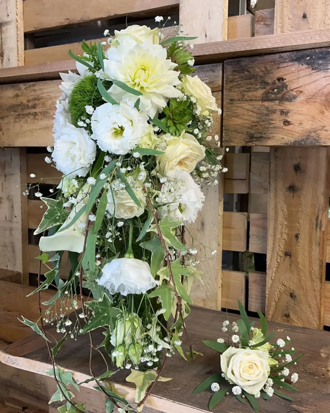 Bouquet de mariée et boutonnière