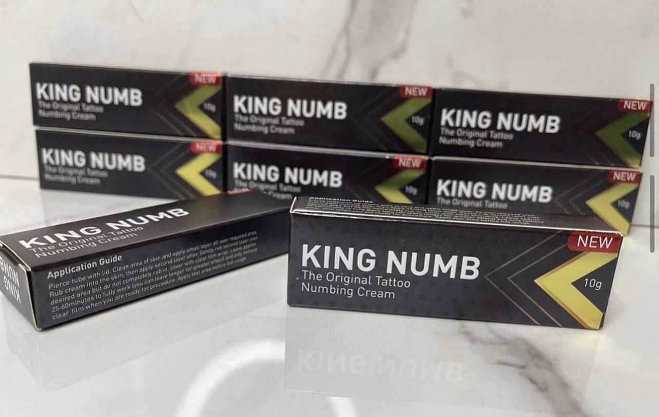 KINGNUMB ORIGINAL tattoo numbing is in stock and ready to go! Free delivery no minimum promo code Kingfree1 ! check out our website! #now #kingnumb #numbingcream #kingnumbaftercare #tattoocare #skincare #aftercare #tattoonumbing #kingnumb #painrelief