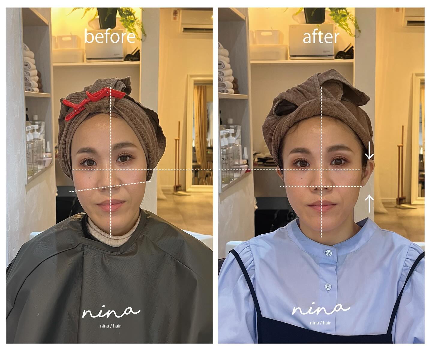 新メニューです‼️
✨💀骨格ヘッドスパ💀✨
筋肉のこわばりを取ることで骨も動かしやすくなり、本来の位置に戻りやすくもなります。
リンパの流れもよくなり、バランスの取れた骨格に近づきます。
ヘッドスパでありながら骨格の歪みを整え、バランスの良い小顔に✨
#お一人さま美容室
#プライベート空間
#nina_hair
#ヘッドスパ
#りんご幹細胞トリートメント
#伊豆の国市
#ユメシャン
#インナーカラー
#超音波アイロン
#髪質改善
#骨格ヘッドスパ技術者認定店
#骨格ヘッドスパ