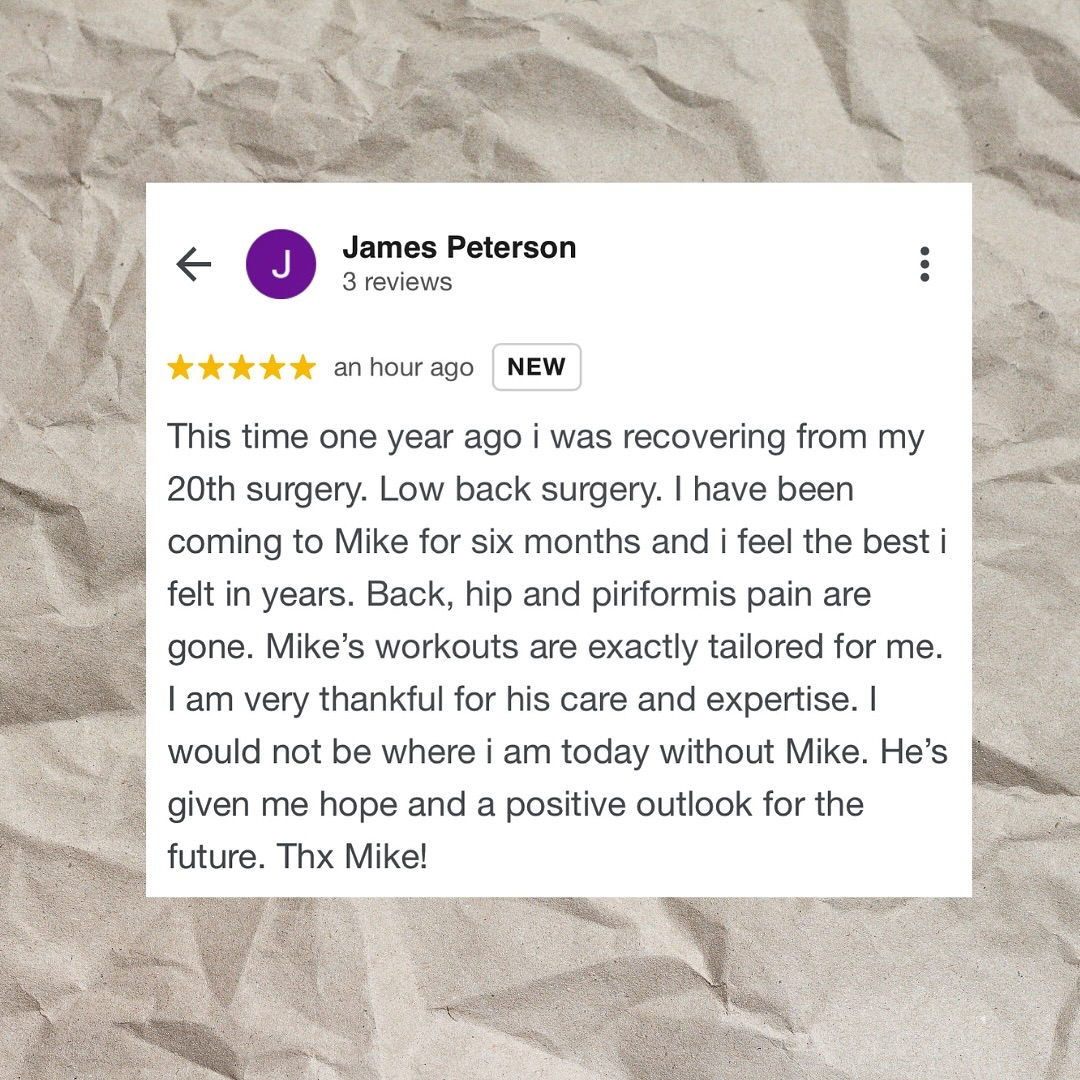 Jamie joined Hanley Strength back January. He trains 2x/week with a coach and always show up with a positive attitude, ready to crush his workouts.
We are so lucky to have him in our community and can’t wait to see him continue to conquer his goals.
Thank you, Jamie!
————————————————
🗣️ Reviews not only make our days brighter, but they also help us connect with other like-minded individuals who are looking to change their lives!
📝 Thank you to all of our clients who take the time to leave a positive note - it means the world!
💥 Want to get started? Head to think link in our bio to schedule a free Strategy Session today!
#testimonial #review #hanleystrength #healthylifestyle #capemay