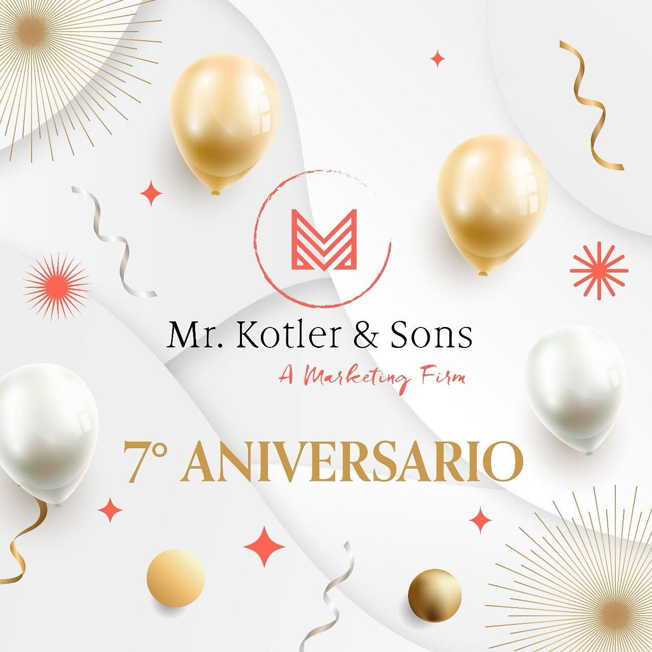🎉 ¡Celebramos Nuestro 7° Aniversario! 🎉
Hoy es un día muy especial para nosotros en Mr. Kotler & Sons, ya que celebramos 7 años de éxito, innovación y crecimiento en el mundo del marketing.
Queremos expresar nuestro más profundo agradecimiento a todos nuestros clientes, socios y colaboradores que han confiado en nosotros y han sido parte fundamental de este increíble viaje. Sin ustedes, nada de esto sería posible.
Gracias por inspirarnos a dar siempre lo mejor, por los desafíos que nos han permitido crecer y por las oportunidades que nos han ayudado a demostrar nuestra pasión por el marketing.
Nuestro compromiso sigue siendo el mismo: ofrecer soluciones de marketing de alta calidad, creativas y efectivas para ayudar a nuestros clientes a alcanzar sus metas.
¡Por muchos más años de colaboración y éxito compartido! 🥂
Con gratitud,
El Equipo de Mr. Kotler & Sons
#mrkotler #aniversario #firmademarketing #marketing