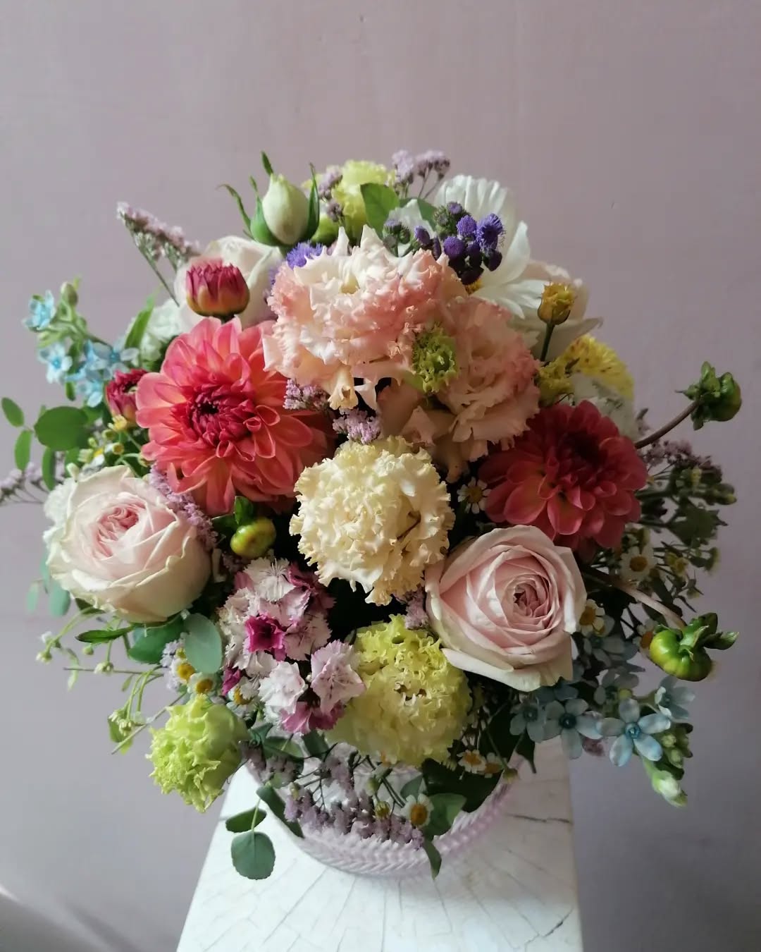 Pastellige Sommerblumen