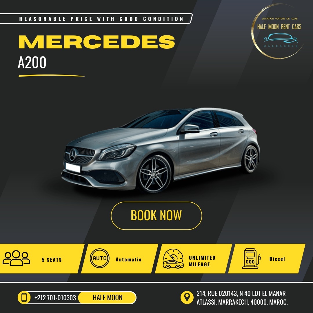 La MERCEDES A200 est une voiture compacte de luxe qui allie performance et élégance.
BOOK NOW :
✍️ WhatsApp : +212 701-010303
#cars #morocco #marrakech #rentcar #carluxury #vacances #tourist #reservation #booking #rentcars #jamaaelfna #casablanca #tanger #marrakechmedina #voyage #travel #voituredeluxe #voiture #locationvoiture #locationvoituredeluxe