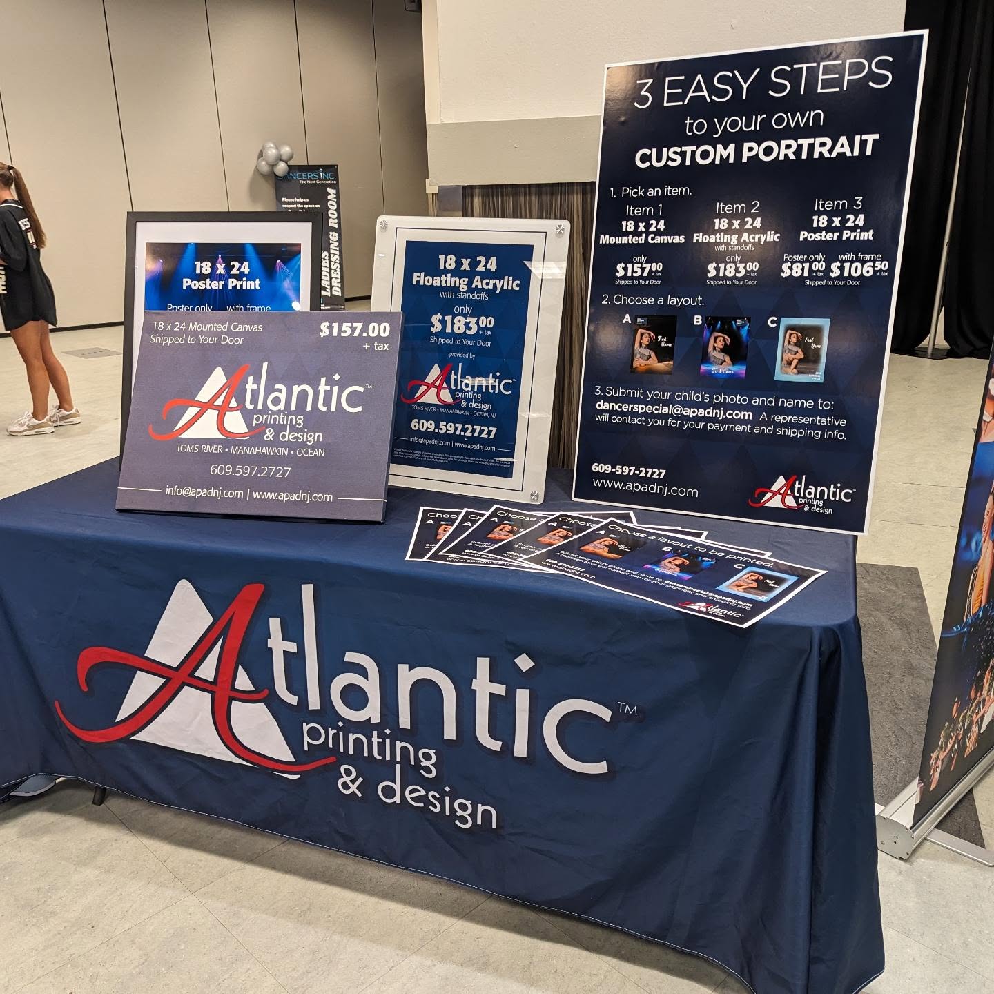 We are on location today for the Dancers Inc nationals at Valley Forge Casino.
Come see your options for custom printed portraits.
Wishing tonight's performers all the best!