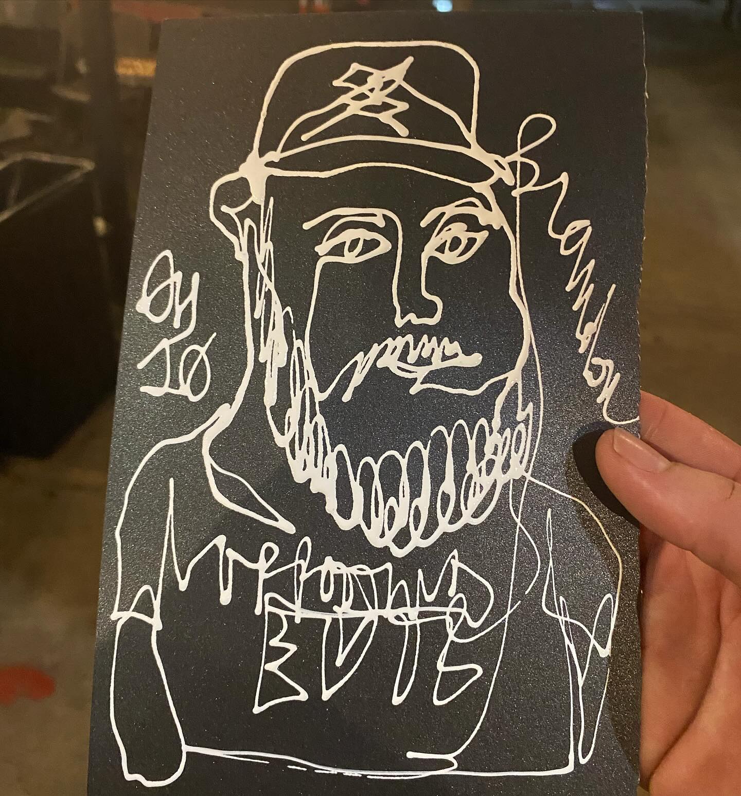 @0h10m1ke drew me at the @bedpanfight show last night 🦢🤘🥓#ohiomike #ifandonlyifproductions #bedpanfight #nyc