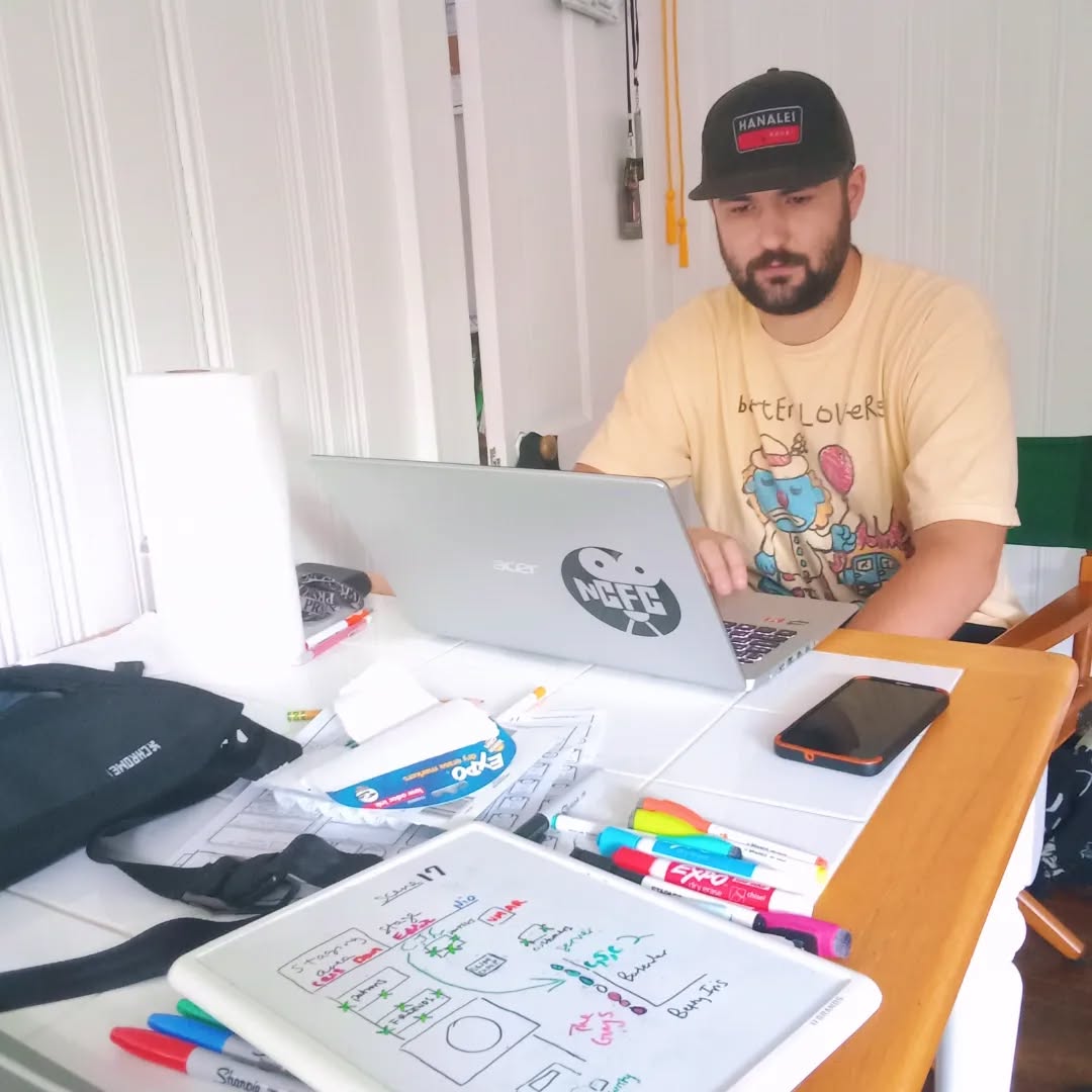 Blocking for "While We Were Out" - our next production. Started on paper, ended with a whiteboard. Pre-production with 1st Assistant Director Austin and Director of Photography Lucas. Collaborate. Create. Change.