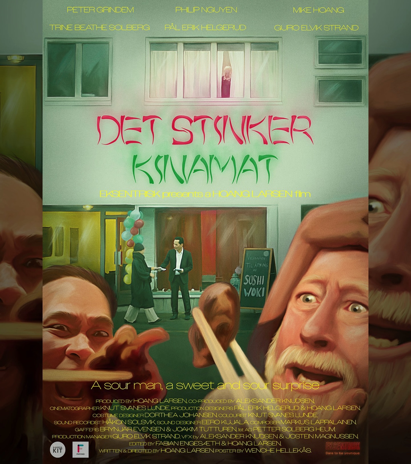 Filmplakaten til DET STINKER KINAMAT
A sour man, a sweet and sour surprise.