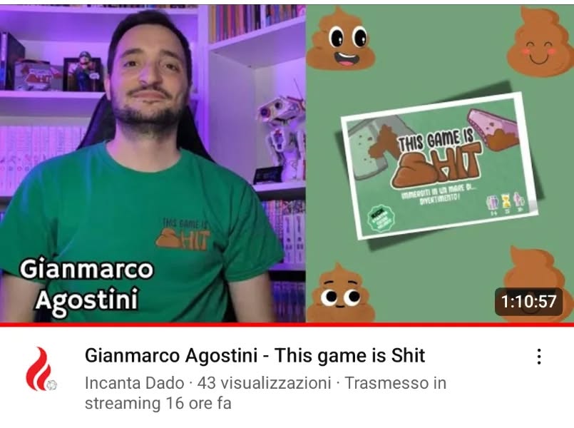 Ciao gente, se vi va di ascoltare la chiacchierata fatta coi bravissimi ragazzi di @incantadado la trovate sul loro canale YouTube!
Si parla di come funziona e com'รจ nato This Game Is Shit, della campagna Kickstarter e di cose un po' piรน personali. Tipo perchรฉ sono pieno di quaderni del liceo incompleti. ๐
#boardgame #boardgames #giochidatavolo #crowdfunding #kickstarter #thisgameisshit