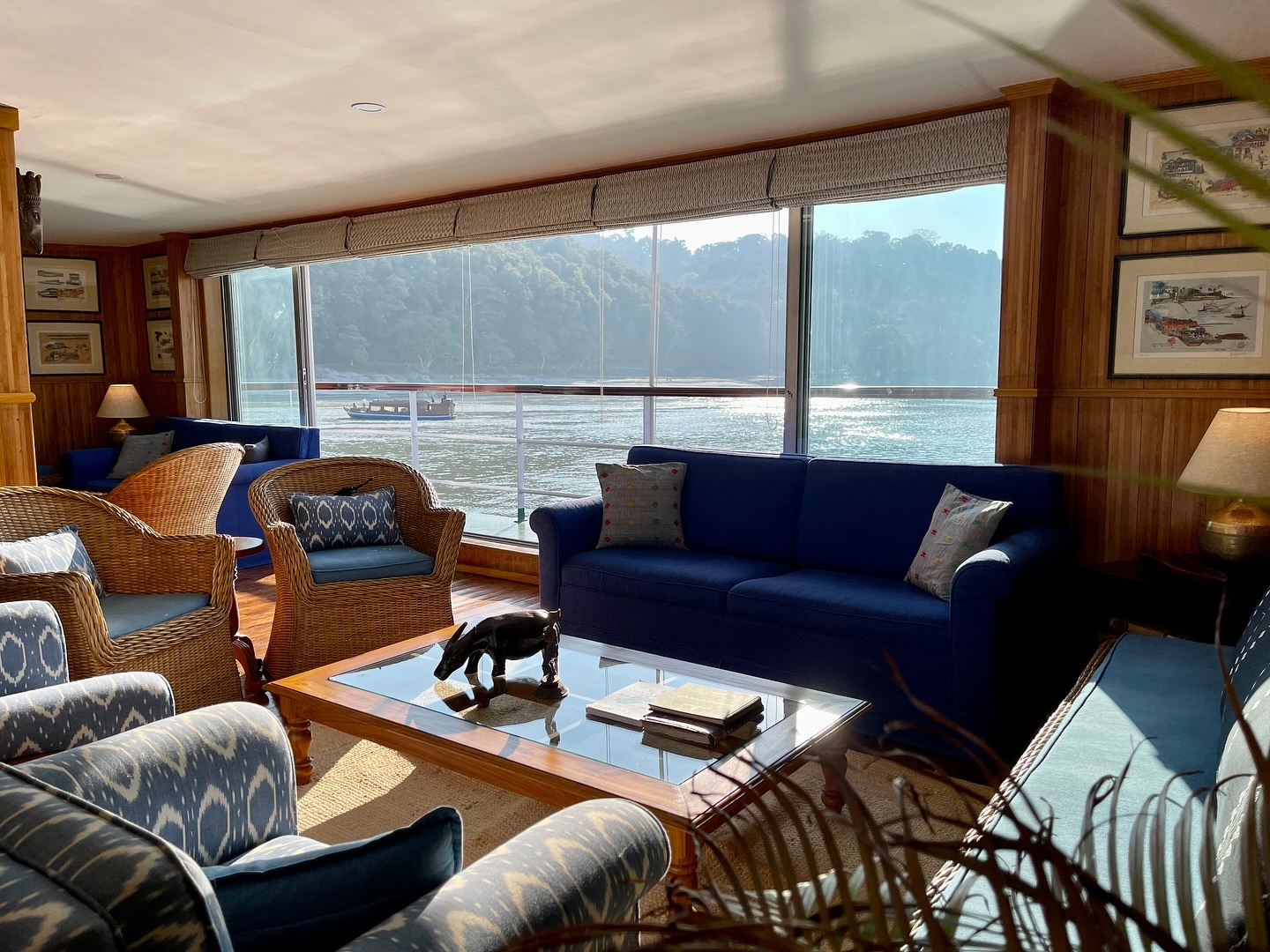 Does this look like a ship to you?
Our ships are deliberately crafted to defy the conventional ship design. That’s why each of our ship’s interior is uniquely distinct, offering a vivid portrayal of the region’s personality through beautifully crafted narratives.
Take the #ABNSukapha, showcased here, designed to evoke the adventurous spirit and the welcoming warmth of Assam. Throughout the ship, you’ll find an abundance of natural materials prominently featured, such as bamboo-paneled walls, local textiles, cane crafts etc creating an immersive yet a relaxed experience of the region’s natural beauty as we want you to feel the inviting comfort of a home. Take your shoes off, walk barefoot on the sand and on the bamboo.
#assambengalnavigation #lovewithabncruises #conscioustravel
.
.
.
#brahmaputrarivercruise #slowtraveller #purelifeexperiences #rivercruisetravel #smallshipcruising #smallshipbigadventure #smallshipcruises #smallshipbigheart #expeditioncruising #northeastindiatravel #slowtravelmovement #boattours