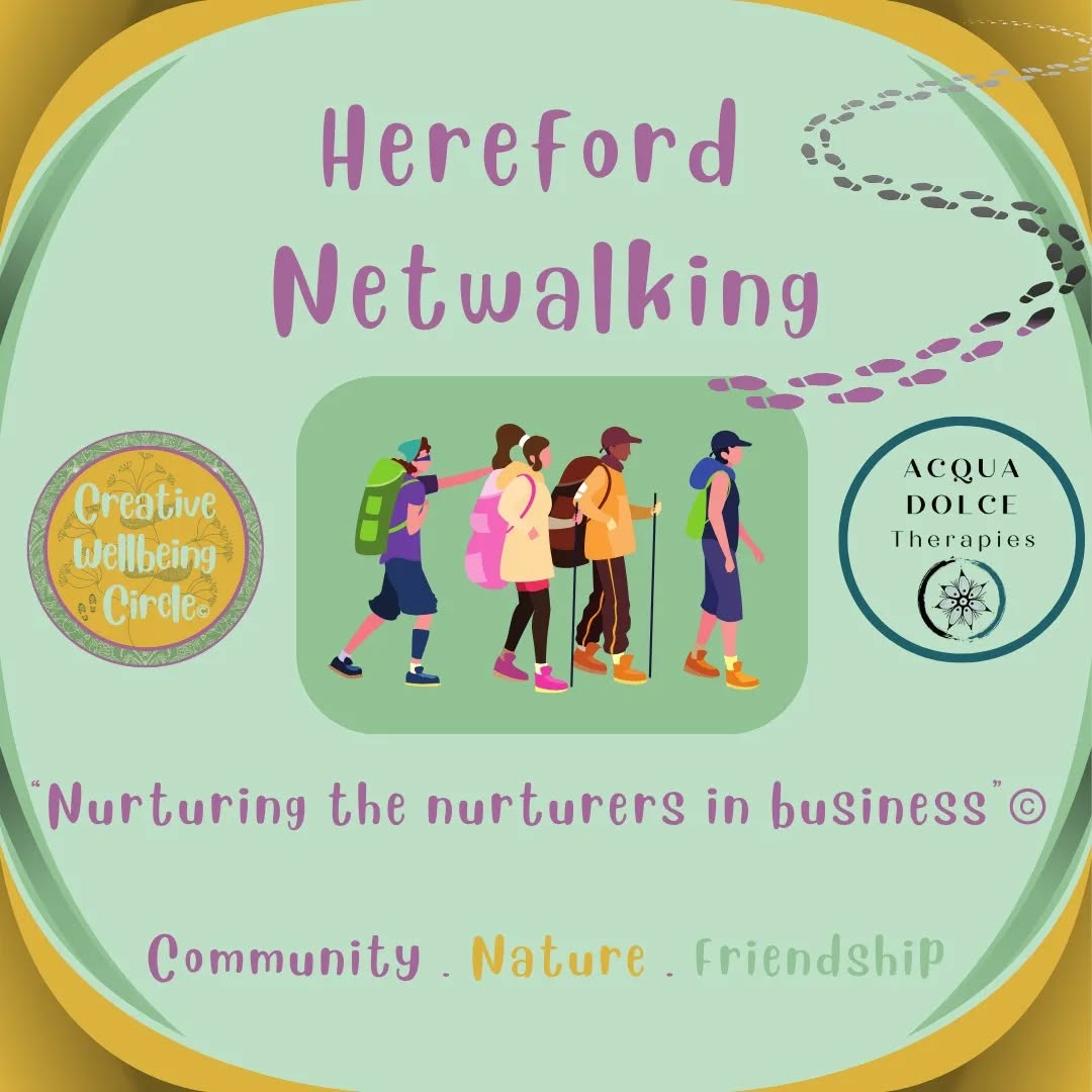 🌟 🌟The Netwalking event is back in Hereford!!! 🌟🌟
The monthly appointment you were waiting for is back this month with me and @creativewellbeingcircle 🤩
✅ Are you a woman who lives in Hereford and run a business in the wellbeing or creative field?
✅ Do you enjoy the idea of stepping outside for a restorative walk?
✅ Would you like to meet other women to enjoy insightful, supportive and inspiring conversation as well as get more visibility for your business?
🚶♀️🚶♀️🚶♀️ Join me for a beautiful NetWALK event:
We are a relaxed and friendly group who puts wellbeing at the heart of what we do!
Next netwalk 👉 Thursday 11th of July 10am at the @shellstoreheref
💥 BOOKING IS ESSENTIAL 💥
Please book your precious time visiting the link in my Bio or DM me for more details
Looking forward to see you there 💜
Martina x