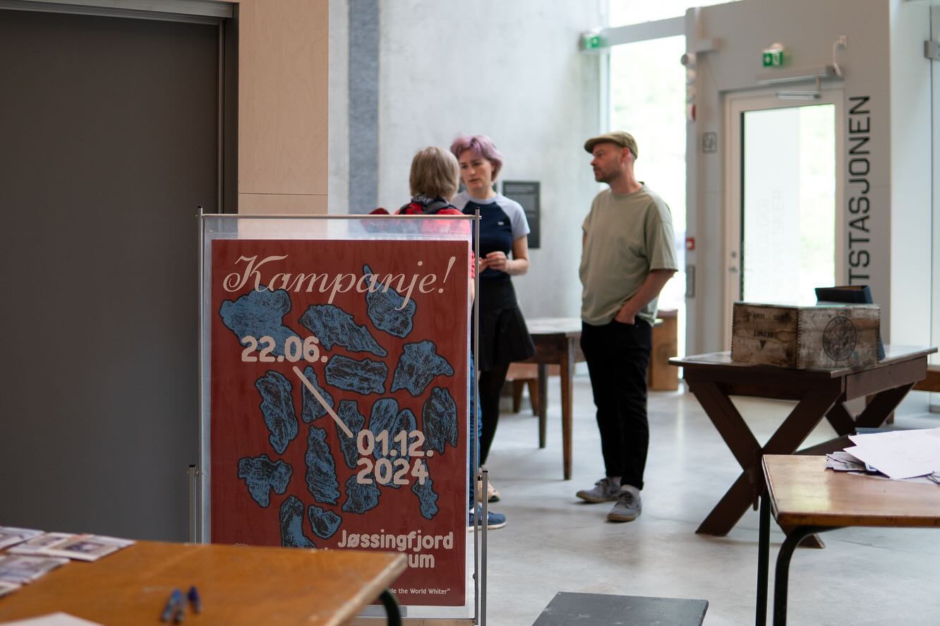 In June 2024 we opened our third research exhibition «Campaign!» at Jøssingfjord Science Museum. The exhibition consists of three parts in three different rooms at the newly built Science Museum.
Part I «Campaign! Norway in Red, Whitest and Blue»
@exutoire_, exhibition design, visual identity for the exhibition, and the design intervention «Norsk-hvitt» (2024)
The exhibition is produced by @soltjet at @rom_for_kunst_og_arkitektur
All photos by Hanna Biørnstad @hannahavfrue
We are overjoyed that so many people travelled far to attend the opening. The exhibition will be on display until 1 December 2024.