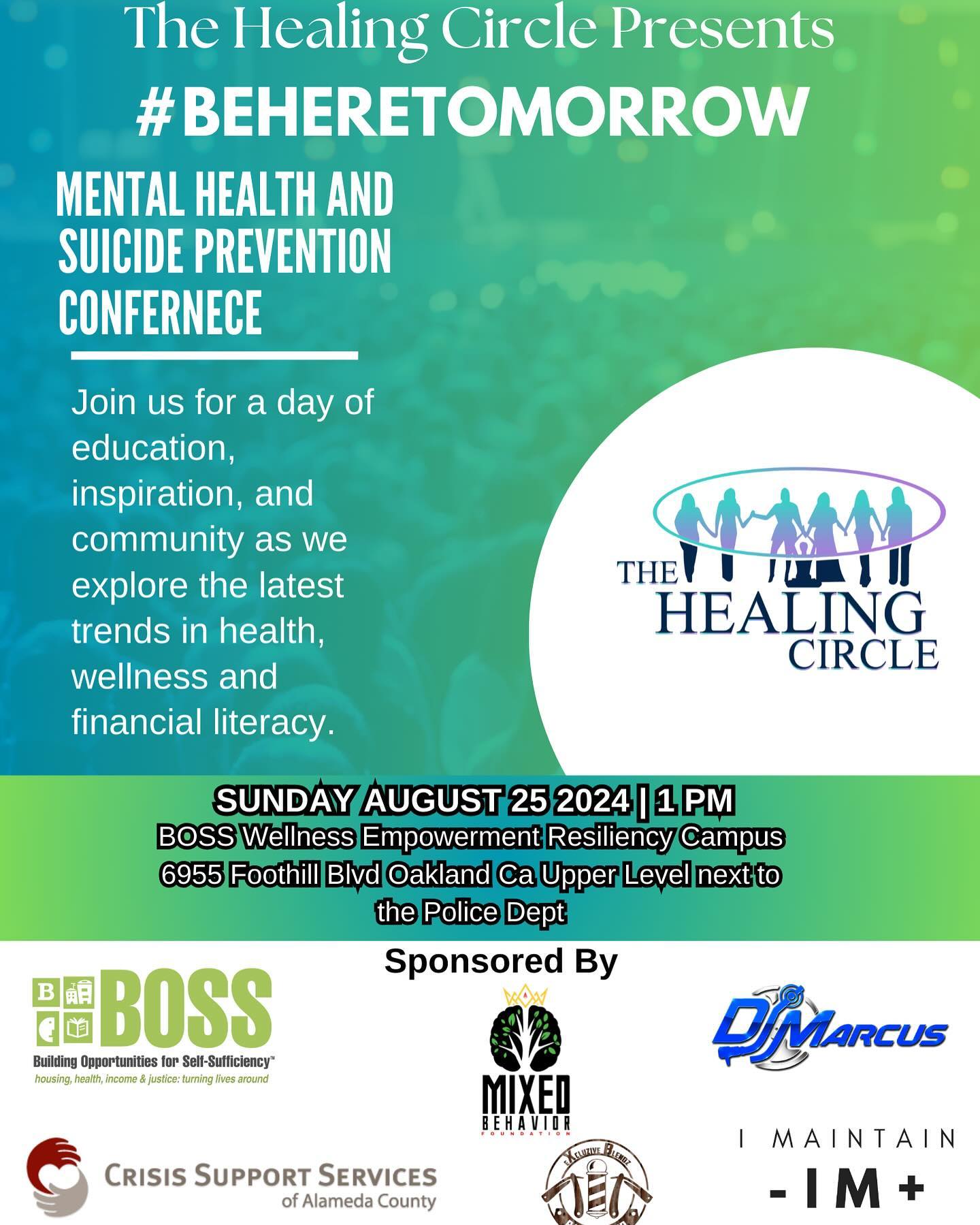 A Sista’s Touch is proud to support @thehealingcirclenonprofit and @cssalamedacounty in the effort to raise suicide prevention.💜 #BeHereTomorrow #ASistasTouch #KnowTheSignsOfSuicide #SuicidePrevention
