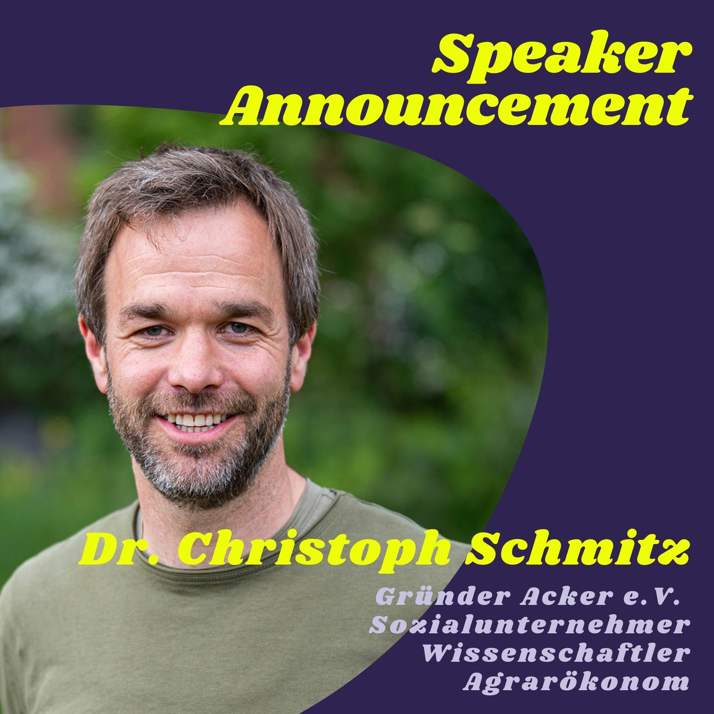 Christoph Schmitz teilt seine Erfolgsgeschichte: So wurde @acker.community ein Social Business mit 200 Mitarbeitenden 🌟
🤩 #goodnews: Wir haben Christoph als Speaker für den Nutrition Hub Expert Summit gewinnen können!
Von seiner Kindheit auf dem Bauernhof bis hin zur Gründung von preisgekrönten Bildungsprogrammen wie der @gemueseackerdemie und @ackerracker_de – Christoph setzt sich leidenschaftlich dafür ein, dass Kinder und Jugendliche verstehen, woher ihr Essen kommt und die Natur wertschätzen. 🌱👩🌾
Christoph wird uns seine ganz persönliche Erfolgsstory erzählen - so erfahren wir, wie er das Bildungssystem revolutioniert und bis 2030 ganze 15.000 Schulen und Kitas erreichen möchte. 📈 Dabei verbindet er neueste wissenschaftliche Erkenntnisse mit Umsetzungsideen und Praxiserfahrungen.
📅 WANN: 12. September 2024
📍 WO: @_spielfeld Digital Hub, Berlin
💜 Noch kein Ticket? Schaut mal in der Bio vorbei!