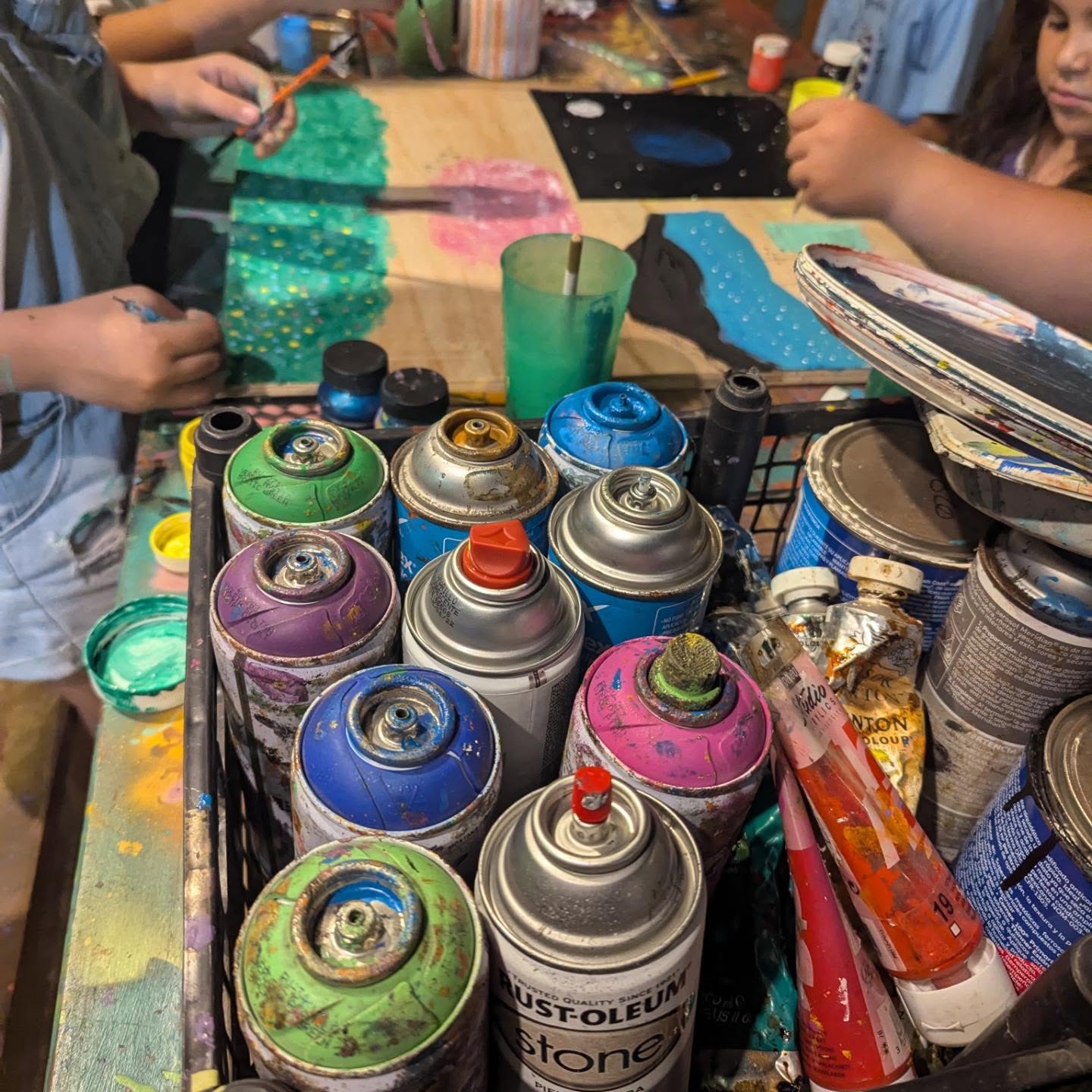 Team work, Composition, acrylics & spray colours @ladle.mx