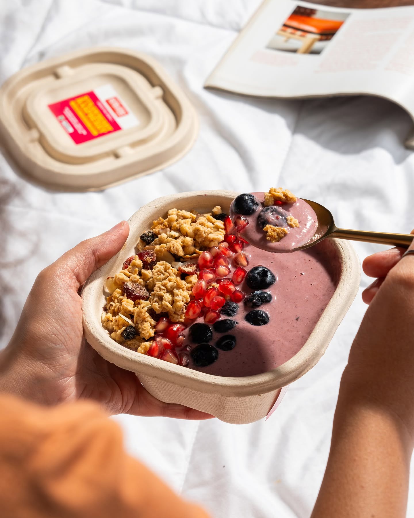 SMOOTHIE BOWLS NOW AVAILABLE! 🍓🫐🍌😋This is for the times you want to go easy on your stomach, and fill yourself up with something ice cold, smooth in texture and full of sweet and tart surprises! Our smoothie bowls are 100% free of lactose (cause it’s not good for humans) and each variant comes with a box of crunch and fresh fruit!