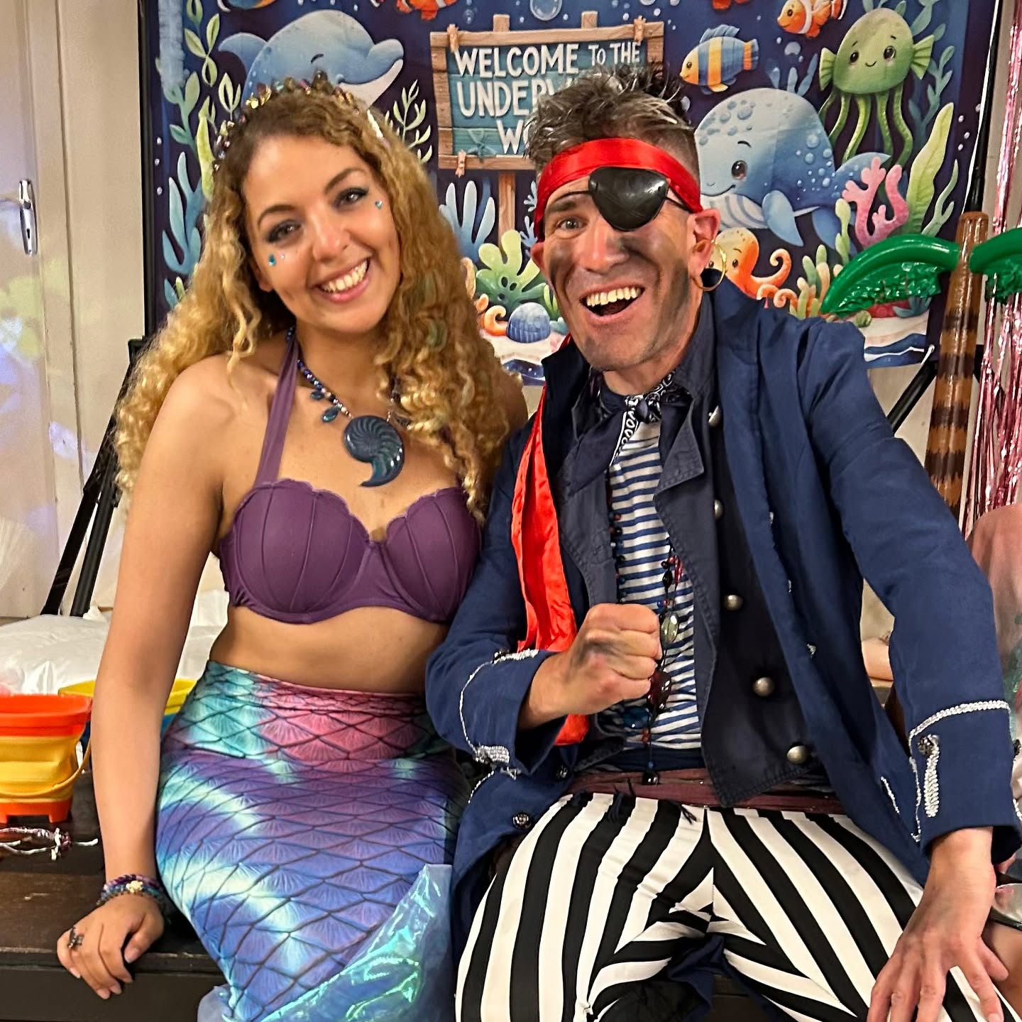 “I want to thank Hire A Mermaid for sending Mermaid Sana, and Pirate Rob Pudner, as they were so professional, sweet, kind, and beautiful yesterday! Bless them both for their hard work. They delivered a spectacular 2 hour show.
Rob arrived, and from start to finish delivered a top class, authentic, and hilarious performance. The faces of every child, were just as though they were at Disneyland.
Mermaid Sana kept the ocean magic flowing throughout, elegant, poised, and just the most magical beautiful mermaid.
The stories, singing, and games, were so relaxing for the children, they were all up on the stage next to the mermaid, and Rob was telling them stories. There was silence… from 30 children, whilst they watched and listened, captivated by the best entertainment experience I’ve ever had the pleasure of experiencing. This really was real magic! Parents couldn’t believe how chilled and relaxed the children were.
My child said to one of my guests: “I invited this mermaid to my party, she was exactly what I wanted, when I saw her, I knew she was perfect” this made me cry with joy.
When Rob walked in she screamed “ A real pirate look he’s real”
Thank you so much to both of these entertainers sent by Hire A Mermaid, for making my little girls dreams come true!
Rob and Sana were perfect. My guests were stunned. I was laughing constantly at how funny Rob is, and I was mesmerised, and in awe of Sana.
This party will be talked about and remembered always. Utter perfection! Bubble kisses and starfish wishes from a very happy Mama, and her 6 year old daughter.” - Josephine Bchir