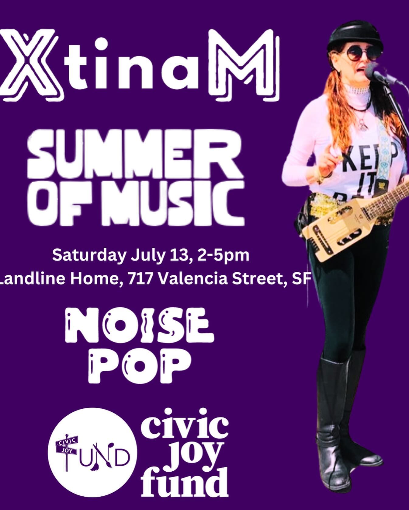 This #weekend my alter ego @xtinammusic comes out to play. Swing by for a song, won’t cha? @summerofmusicsf @sunset_mercantile_music @innersunsetflea @sunsetmercantile @noisepop #sanfrancisco #livemusic #indie #mission #sunset #music #sf