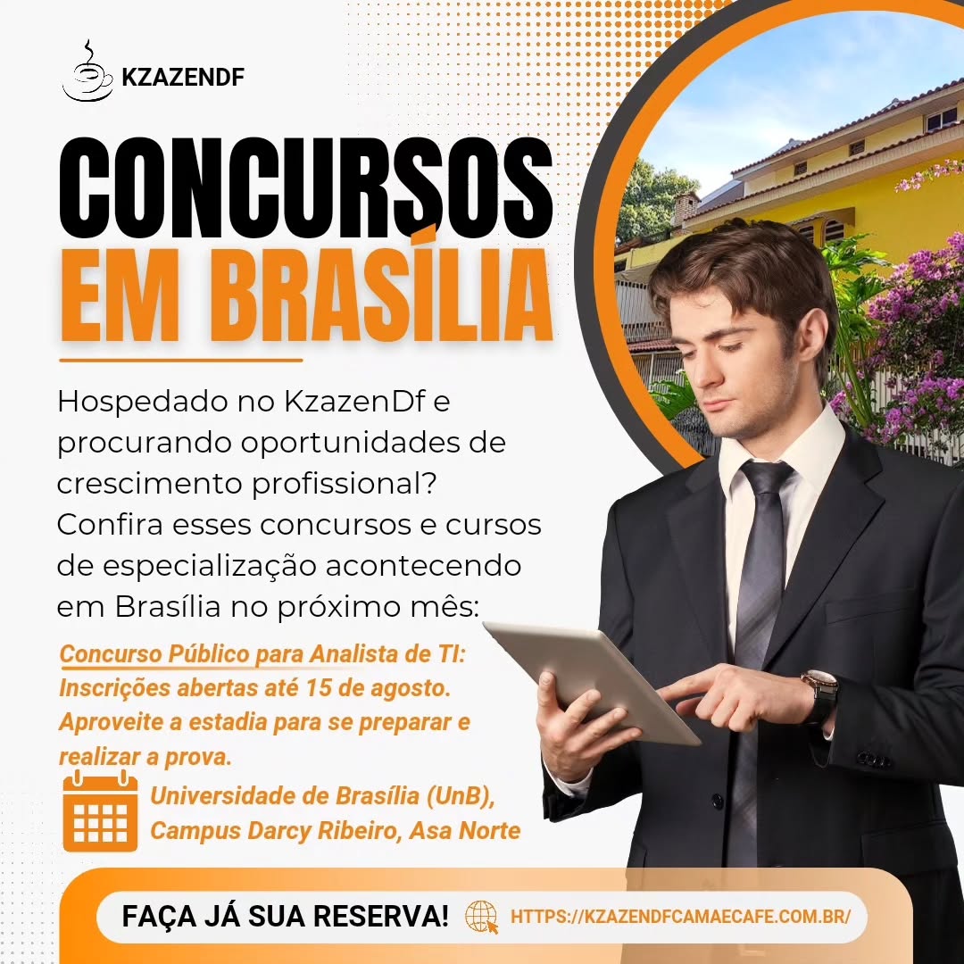 Programe-se e aproveite essas oportunidades enquanto estiver hospedado conosco! Brasília é o lugar ideal para expandir seu conhecimento e alcançar novos patamares na carreira. 🌟
#OportunidadesDeNegócios #VidaNoHostel #DesenvolvimentoProfissional #CursosEConcursos #Brasília