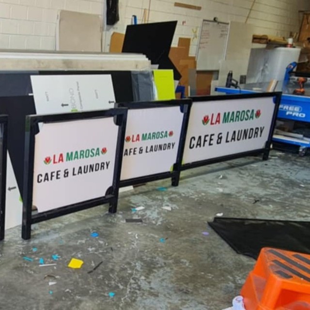 Helping our friends out at La Marosa Cafe & Laundry by designing and setting up brand new illuminated fascia signage and branding.
#signs #art #design #tullamarine #melbourne