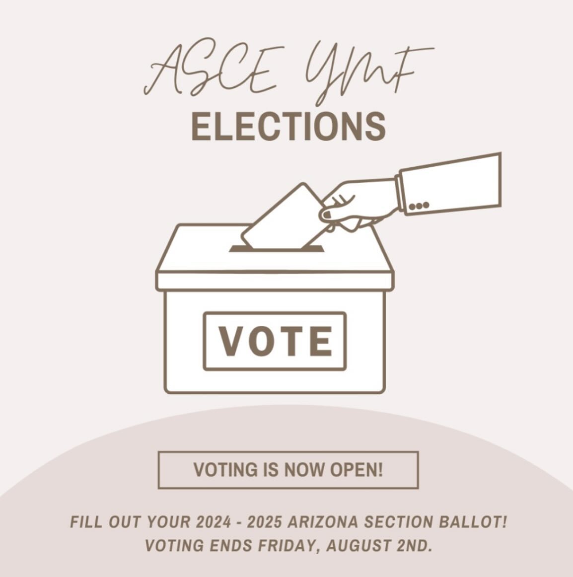 Voting for the next ASCE YMF officers is open! Check out the newsletter (or the link in bio) to read up on the Candidate Biographies and to place your votes.