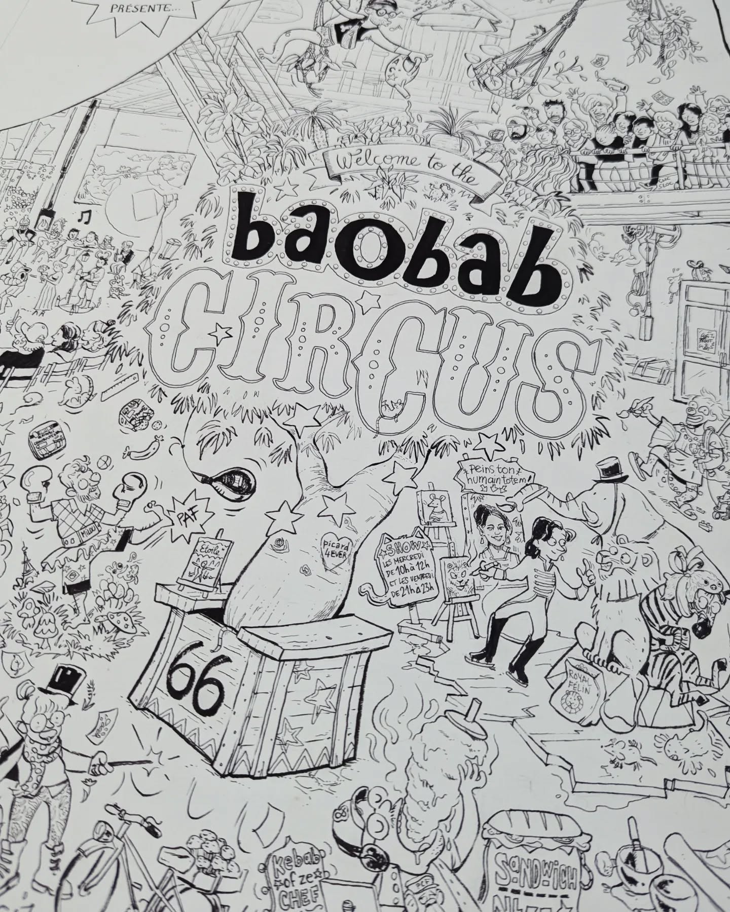 Version encrée d'une petite illustration qui m'a pris 5-10 mn 😏 il s'agit de mon lieu de travail, @atelier_baobab_66 , je vais avoir un paquet de monde à identifier ! 😄
Edit : je suis limité à 20 identifications donc j'en rajoute deux trois ... 😝
@vainces @magarouna @heyocoyoco @baguepierre @huguesfeuillet