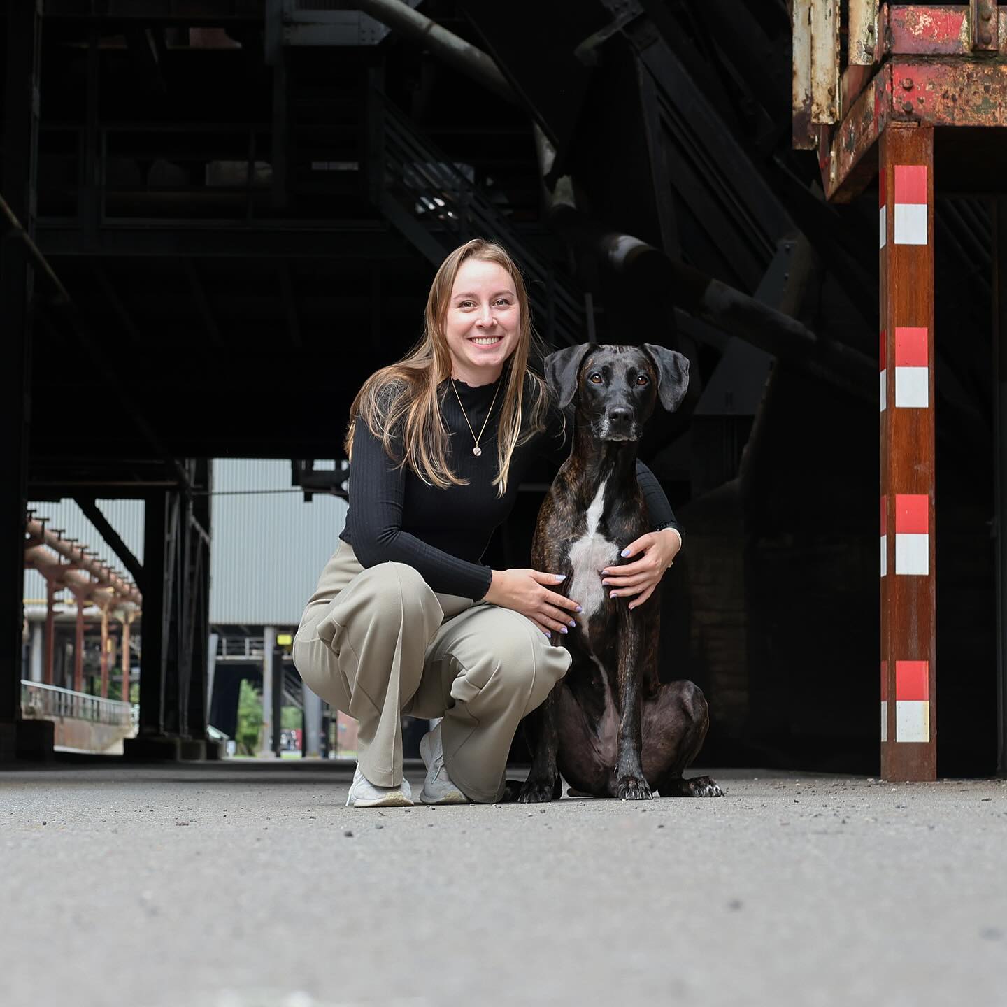 -Vorstellung Sarah-
•
Meinen ersten Kontakt mit Hunden hatte ich als Baby. Der Dackel von Freunden fand mich so toll, dass er mir einmal quer durchs Gesicht geleckt hat😂
Ab dann fand ich Hundeschnauzen nur leider nicht mehr so toll.
Am Popo kraulen war ok, aber sobald die sich umgedreht haben, war ich weg🫡
•
Meine Liebe zu Hunden hab ich dann schließlich durch den Collie Namens Lassie meiner Großeltern gefunden. Deswegen zog 2011 Jack bei uns ein und meine Angst vor Hundeschnauzen war weg☺️
Er war der perfekte Ersthund, mit dem man alles machen konnte❤️
•
2018 fing ich dann an, als Hundefriseurin zu arbeiten. Dort lernte ich auch den Umgang mit eher schwierigeren Hunden.
2020 zog Allie bei mir ein und stellte mich in Sachen Hundekommunikation vor Herausforderung 😄
Die Erfahrung, die ich durch sie gesammelt habe, hat dann den Grundstein für die Trainerausbildung gelegt. Doch erst hatte ich gar keinen Gedanken daran verschwendet.
•
Erst als vor knapp einem Jahr meine Mantrailing Trainerin mich fragte, ob ich denn nicht auch Hundetrainerin werden möchte.
Da hab ich noch geschmeichelt gelacht😉
•
Ende letzten Jahres zog Sky dann ein und wir haben uns an Sophie und Jasmin gewendet, um sich die beiden im häuslichen Umfeld mal anzuschauen, da auch bei Allie wieder ein paar Themen aufkamen. Die Arbeit der beiden hat mich so begeistert, dass ich als Kundin geblieben bin. Ich hab mich viel mit Jasmin über die Ausbildung unterhalten und gemerkt, dass es eigentlich genau das ist, was ich machen möchte.
Mit Menschen und ihren Hunden arbeiten und sie auf ihrem Weg begleiten!
•
Am 01.05. hab ich dann also meine Ausbildung begonnen und es war die beste Entscheidung, die ich hätte treffen können!🫶🏼