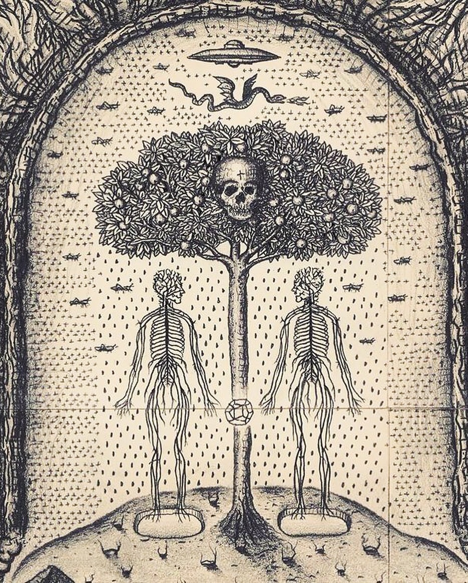 Mortem Effugere Nemo Potest✨
Ilustración de Daniel Martín Díaz
El artista es mexicano (si no me equivoco), establecido en EEUU desde hace años. Trabaja en conceptos filosóficos y científicos provenientes de la anatomía, informática, matemática, cosmología, biología, fisica cuántica y el estudio de la conciencia.
.
.
.
.
.
#frecuenciamistica #arte #conciencia #muerte #ocultismo #esoterismo #piedrafilosofal #simbología #alquimia #alquimista #alquimistas #alquimistasterapeutas #transformacionespiritual #elevación