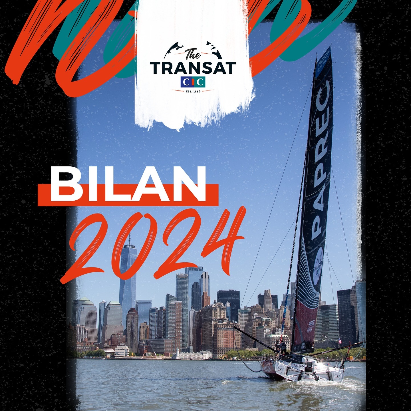 La 15e édition de The Transat CIC, en quelques chiffres clés :
LE VILLAGE 🎪
- En 6️⃣ jours, 85 000 visiteurs se sont rendus sur le village départ à Lorient pour découvrir les différents stands et animations
- ⚓️un accès libre aux pontons de courses pour admirer les bateaux et rencontrer les skippers 👋🏼
- 💃des concerts gratuits proposés chaque soir
- 🌊 150m2 d’exposition dédiés au transport maritime vélique et 100m2 d’exposition sur la protection de l’océan
LA COURSE 🚀
- Une grande participation avec 48 bateaux au départ
- 3 classes dont une inédite, la classe vintage.
- 80% de la flotte est arrivée à New York 🗽
- Un match race intense et des scénarios haletants jusqu’au dernier concurrent.
- Un océan Atlantique, par la face Nord, toujours aussi rude (6 dépressions | des vagues de 7m | des vents de 102km/h, des températures ressenties de -2 degrés 🥶…)
- 👑 trois beaux vainqueurs avec désormais un nouveau temps de référence de 8j 06h 53min 32s
- 🐋3 ZPC (zone de protection des cétacés) mises en place sur le parcours
RETOMBÉES MÉDIAS 🤳📺
- 🏁 674 000 spectateurs et téléspectateurs ont suivi le départ de la course.
- Plus de 22M d’EAE (équivalent achat d’espace)
- 💻 un nouveau site web avec plus 1,4M de pages vues.
- 📲 vous avez été près de 22k à nous rejoindre sur les communautés de The Transat CIC
@cic @lorientagglo @region.bretagne
#offshoresailing #thetransat #atlanticocean #bilan #event