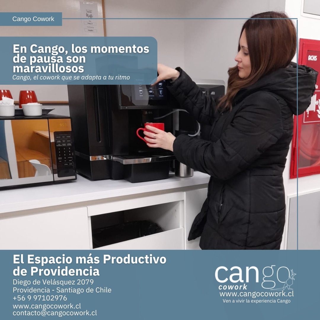Nada mejor que una rica pausa en el lugar que te brinda el espacio que necesitas para desarrollar tus proyectos!... El café más productivo esta en Cango.
Una pausa y seguimos con este día!... Nos mereceremos, cierto?
Ven a vivir la Experiencia Cango.
Cango Cowork
El Espacio más Productivo de Providencia.
Diego de Velázquez 2079, Providencia.
www.cangocowork.cl
+56 9 97102976
contacto@cangocowork.cl
#cowork #coworking #direcciontributaria #direccioncomercial #espaciosdetrabajo #flexibilidad #espacioscompartidos #oficinas #saladereuniones #empresas #emprendedores #profesionales #independientes #saladeeventos #julio #comunidadcango #ınstagood #ınstachile