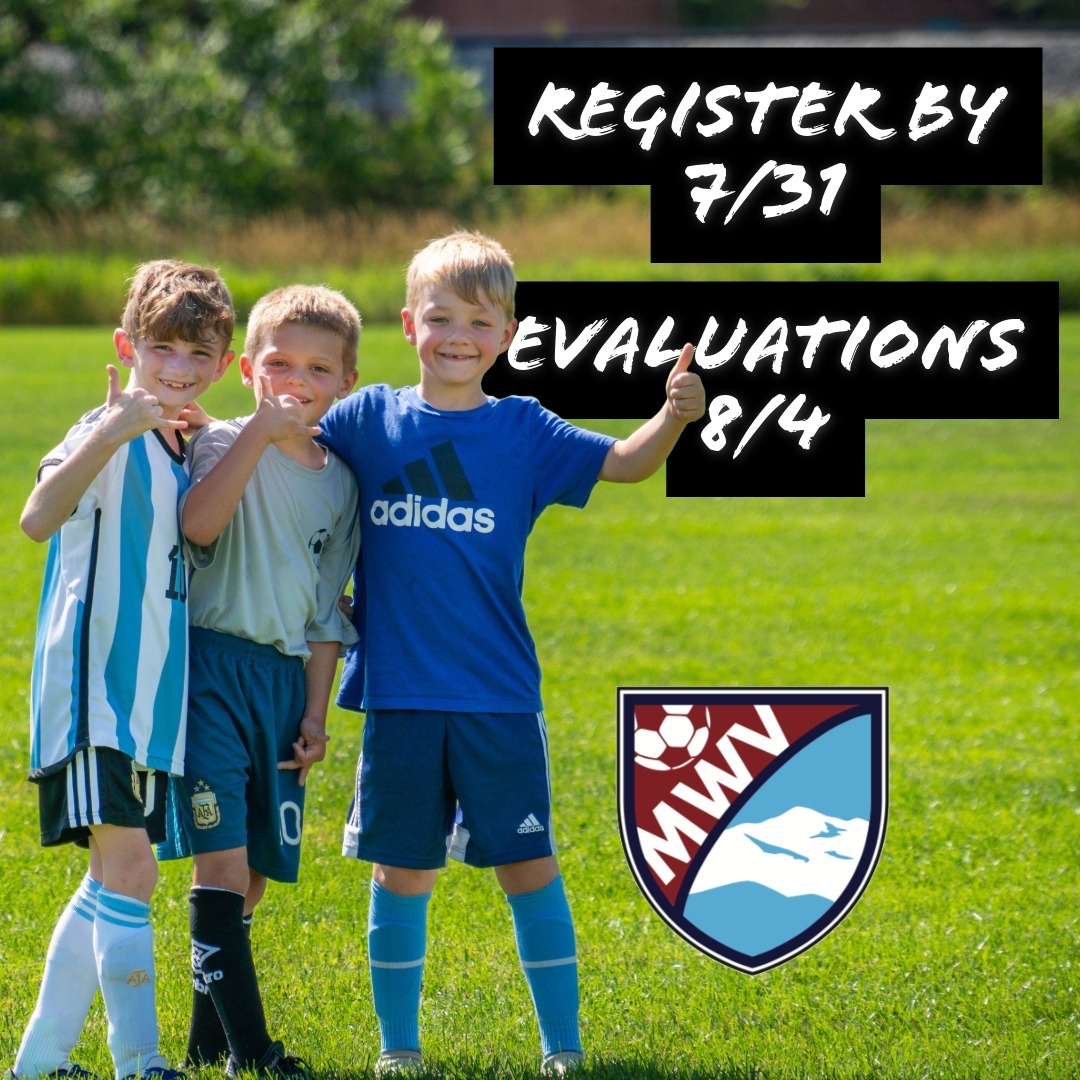 Player Evaluations Aug 4th at Kennett High School
U10 Boys- 12:45-2:00PM
U12 Girls- 2:00-3:15 PM
U12 Boys- 3:15-4:30 PM
U14 Boys-4:30-5:45 PM
U15 Girls- 5:45-7:00 PM
