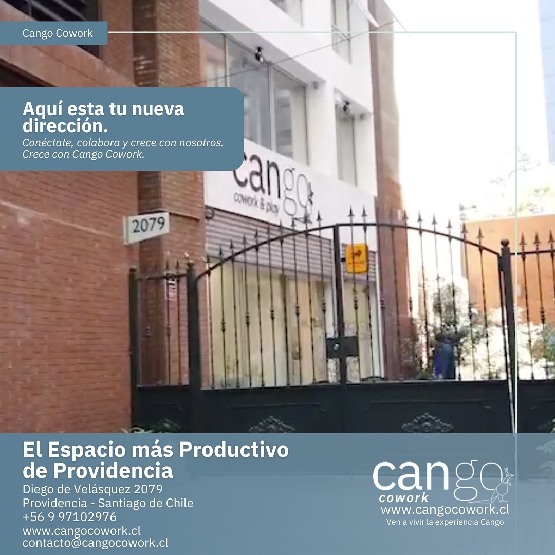 Este es tu nuevo lugar para trabajar, coordinar, crear, diseñar, ejecutar, concretar, sellar. Tu espacio te espera!.
No lo dejes pasar y asegura tu lugar en Cango.
Que tus pensamientos te lleven a tu nueva dirección... Cango Cowork.
Ven a vivir la Experiencia Cango.
Cango Cowork
El Espacio más Productivo de Providencia.
Diego de Velázquez 2079, Providencia.
www.cangocowork.cl
+56 9 97102976
contacto@cangocowork.cl
#cowork #coworking #direcciontributaria #direccioncomercial #espaciosdetrabajo #flexibilidad #espacioscompartidos #oficinas #saladereuniones #empresas #emprendedores #profesionales #Independientes #saladeeventos #julio #comunidadcango #instachile