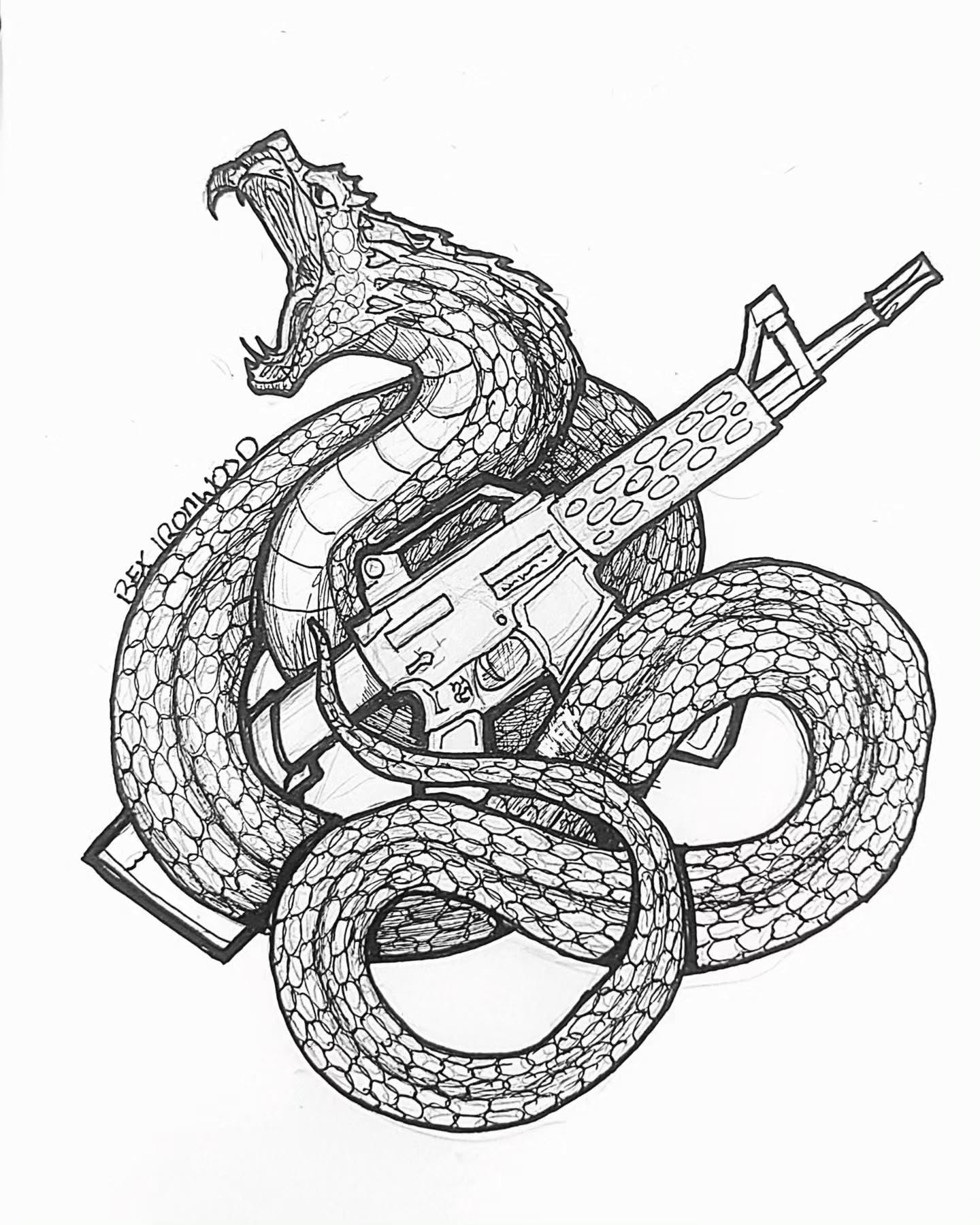"Don't Tread on Me", with an AR-15 and a dragon snake.
#2atuesday #guns #2a #gun #art #drawing #illustration #sketch #artist #artwork #draw #artistsoninstagram #instaart #artoftheday #doodle #sketching #digitalillustration #digitalart #sketchbook #penandink #dragon #fantasy #4upage #foryoupage #fyp #gadsden