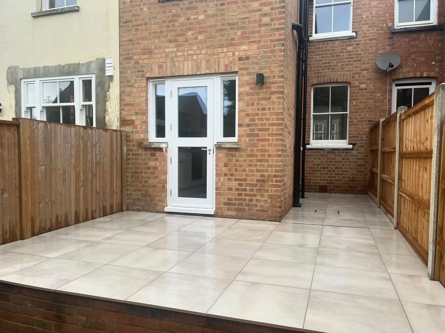 Porcelain patio now completed on the renovation project very close to the finishing touches and all is complete #alderson #building #patio #porcelain #complete #anotherhappycustomer #landscape #landscaping
