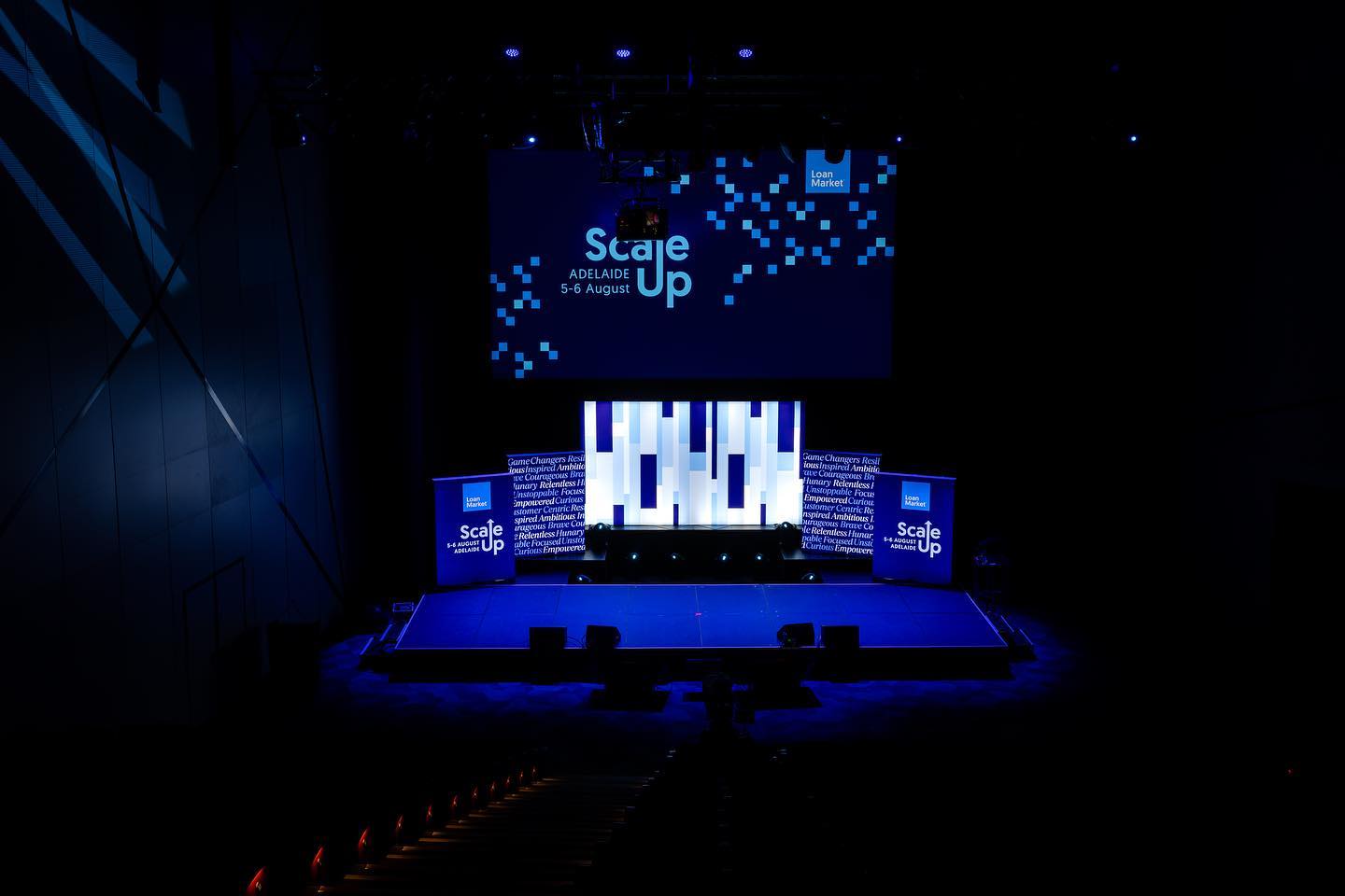 Last week our team travelled to Adelaide and back to assist in delivering the 2024 Loan Market Scale Up Conference at the Adelaide Convention Centre. Our primary scope was to deliver their plenary stage set and gala awards dinner, the central theme of the conference was celebrating 30 years of Loan Market, reflecting on the memories, milestones and people who have helped grow the business to where it is today. Our highlight of the two-day program was guest speakers Olympian @grant__hackett, futurist @chrisbriddell and super coach @bencrowe05 all in attendance to help the team reflect on their 30 years of success. #corporateevent #corporate #adelaide #goldcoast