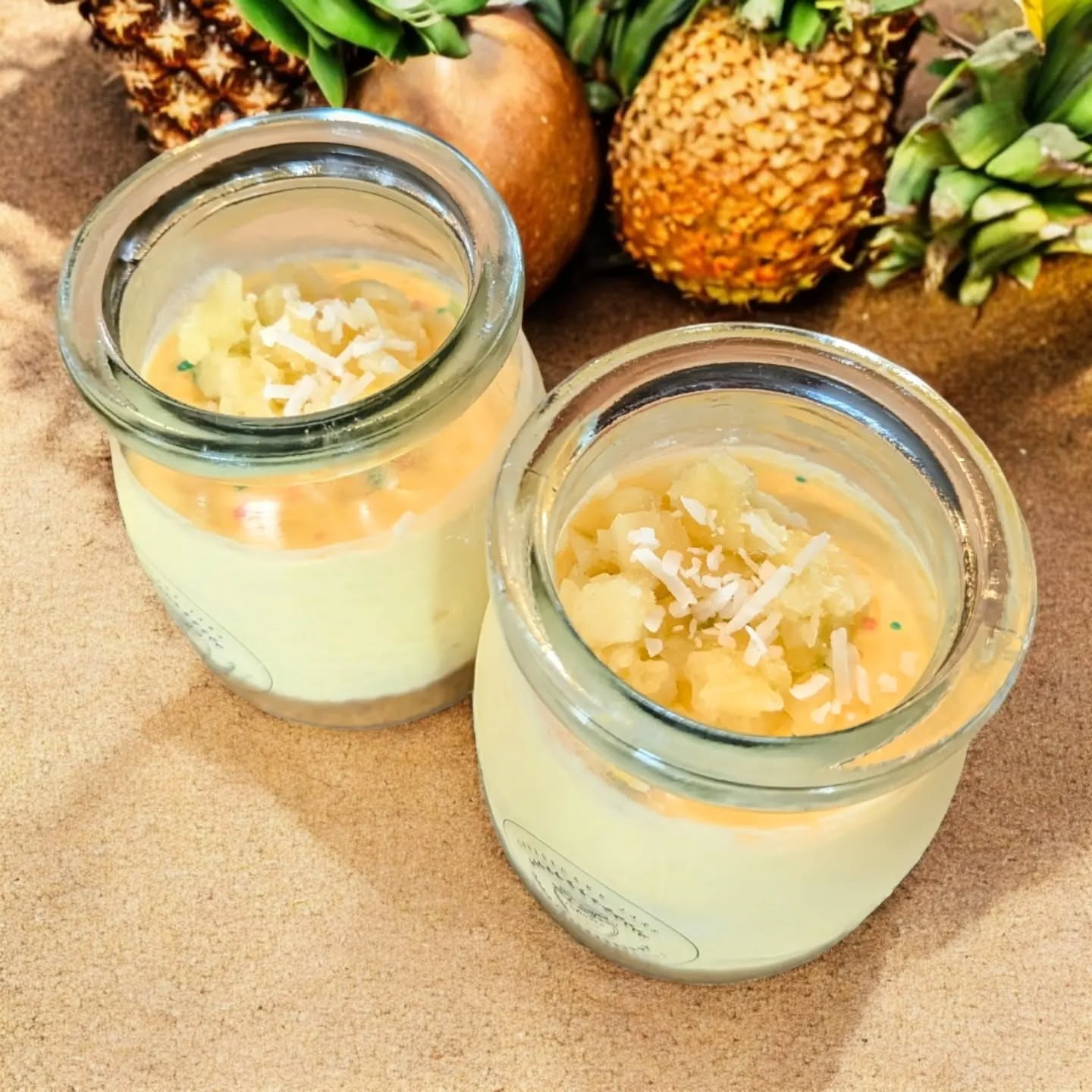 NEW FLAVOUR ALERT!
PINA COLADA CHEESECAKE now available for a limited time.
#amorecheesecake #pinacoladacheesecake #cheesecakejars #nobakecheesecake #cheesecake #pinavolada