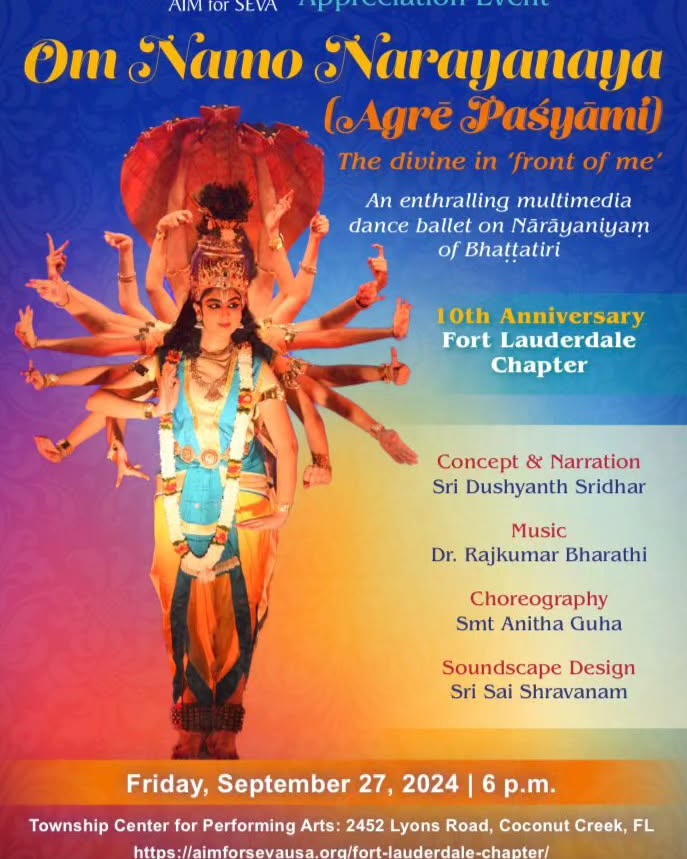 Come and watch the glory of Lord Vishnu unfold on stage September 27 th, it is for aim for Seva to help children of India go to school.
#aimforseva #aimforsevausa