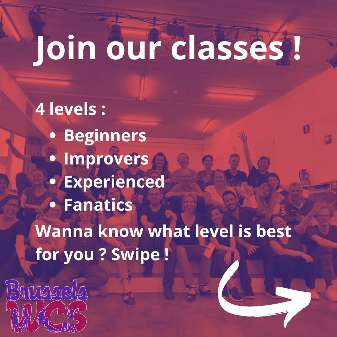 Registration for the 2024-2025 season is online !
Get ready for the hottest🔥 BWCS year ever with more levels, more teachers, more venues, more socials! And workshops with champions 😱
You don't know which level to sign up to 🤓? Here is a quick summary. Find more descriptions and the registration form on our website (link in bio).
#westcoastswing #brusselsdance #bwcs #rentrée2024