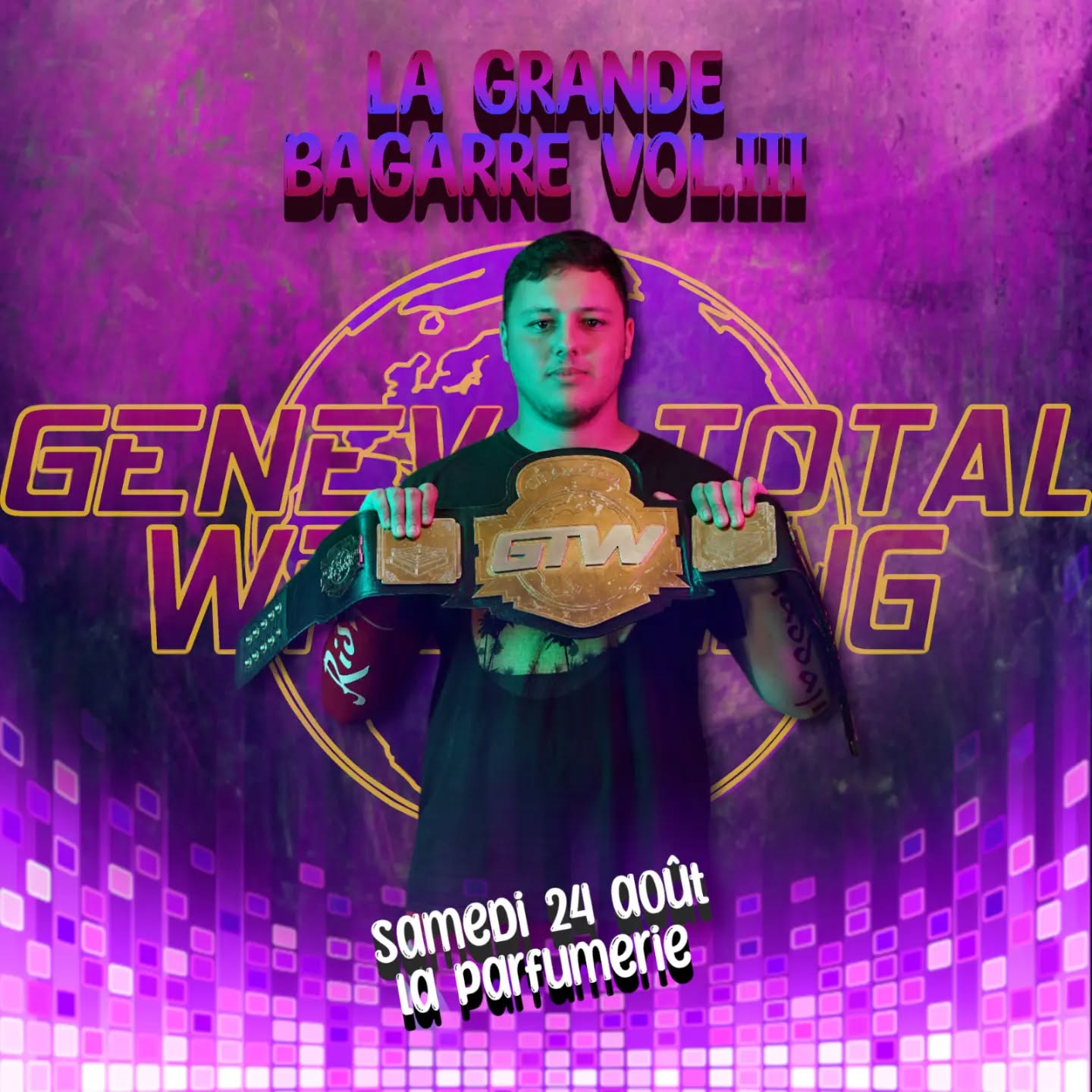 Samedi, ce sera la Grande Bagarre Volume 3! Il faudra compter sur la présence du champion GTW @ridha_haddaji 💥💪🏽
🕖 Samedi 24 août, 19h00
🌍 @laparfgeneve Chemin de la Gravière 7
💵 Gratuit
#catch #Genève #switzerland #wrestling #prowrestling #GTW #wrestler #athlete #show #Geneva