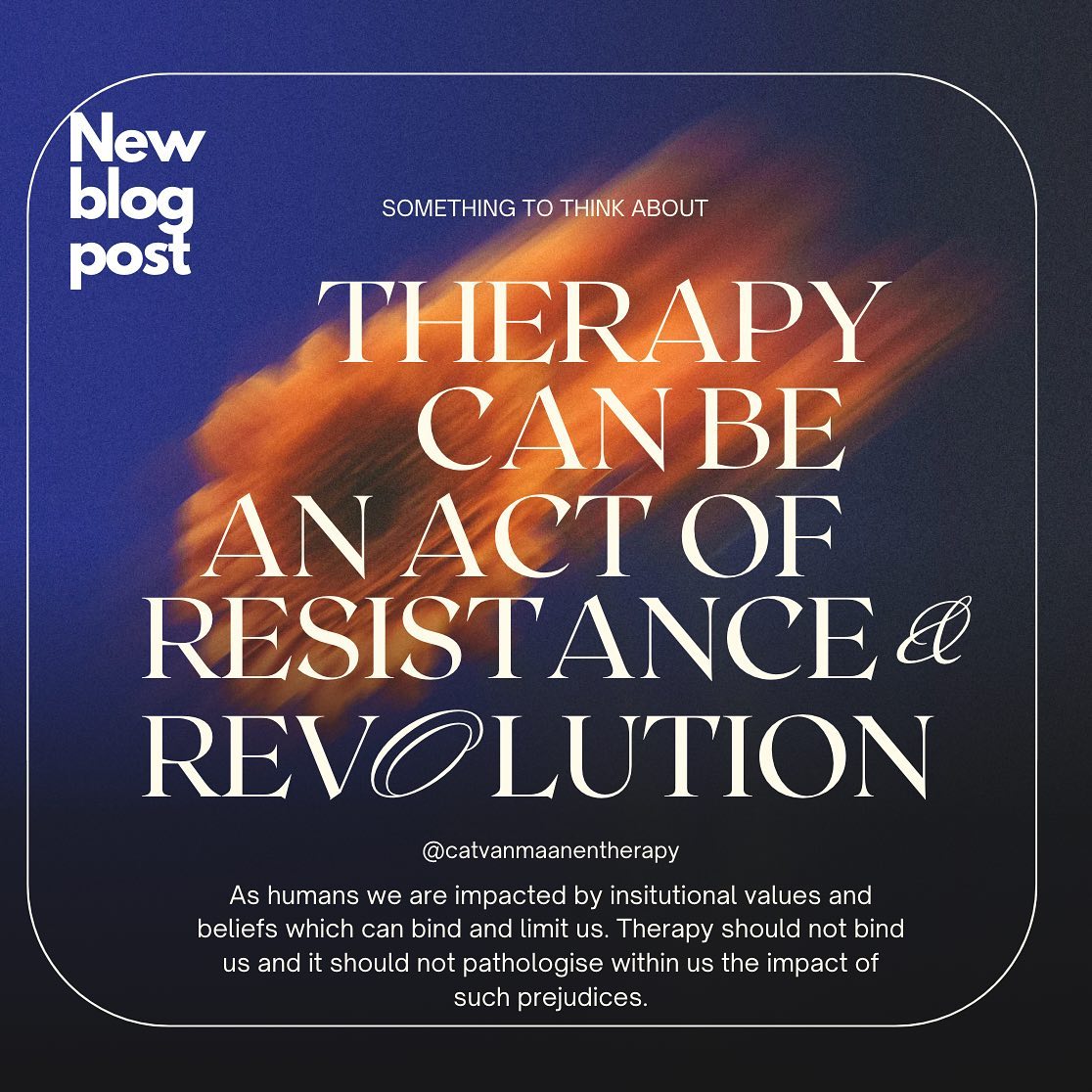 New blog post up! ⚡️💌
Therapy can be a rebellious and revolutionary act, defying societal norms that pressure us to hide our pain and stigmatize vulnerability. It challenges the status quo, encouraging us to embrace self-awareness and emotional honesty in a world that often rewards conformity and suppression. Choosing therapy is revolutionary because it confronts and looks at dismantling the internalized narratives of trauma, shame, and oppression imposed by society whilst being aware of the socio-political, environmental, financial and situational structures which marginalise and limit us. It’s an uprising against inherited wounds, a radical commitment to healing, and a powerful assertion of our right to live ‘authentically’. In this way, therapy is not just a personal journey but a collective act of resistance, with the potential to transform individuals, communities, and entire systems.
To caveat, therapy is a tool in the belt of transformative work! Please find a slightly more nuanced exploration on my blog at 💻cvmtherapy.com.
Drop me an email 📧 at catherinejvanmaanen@gmail.com or 📞 07856553891 to enquire about sessions with me ☺️
Happy Tuesday!
#therapyistransformative #therapy #counselling #buckhursthill #woodford #inclusive