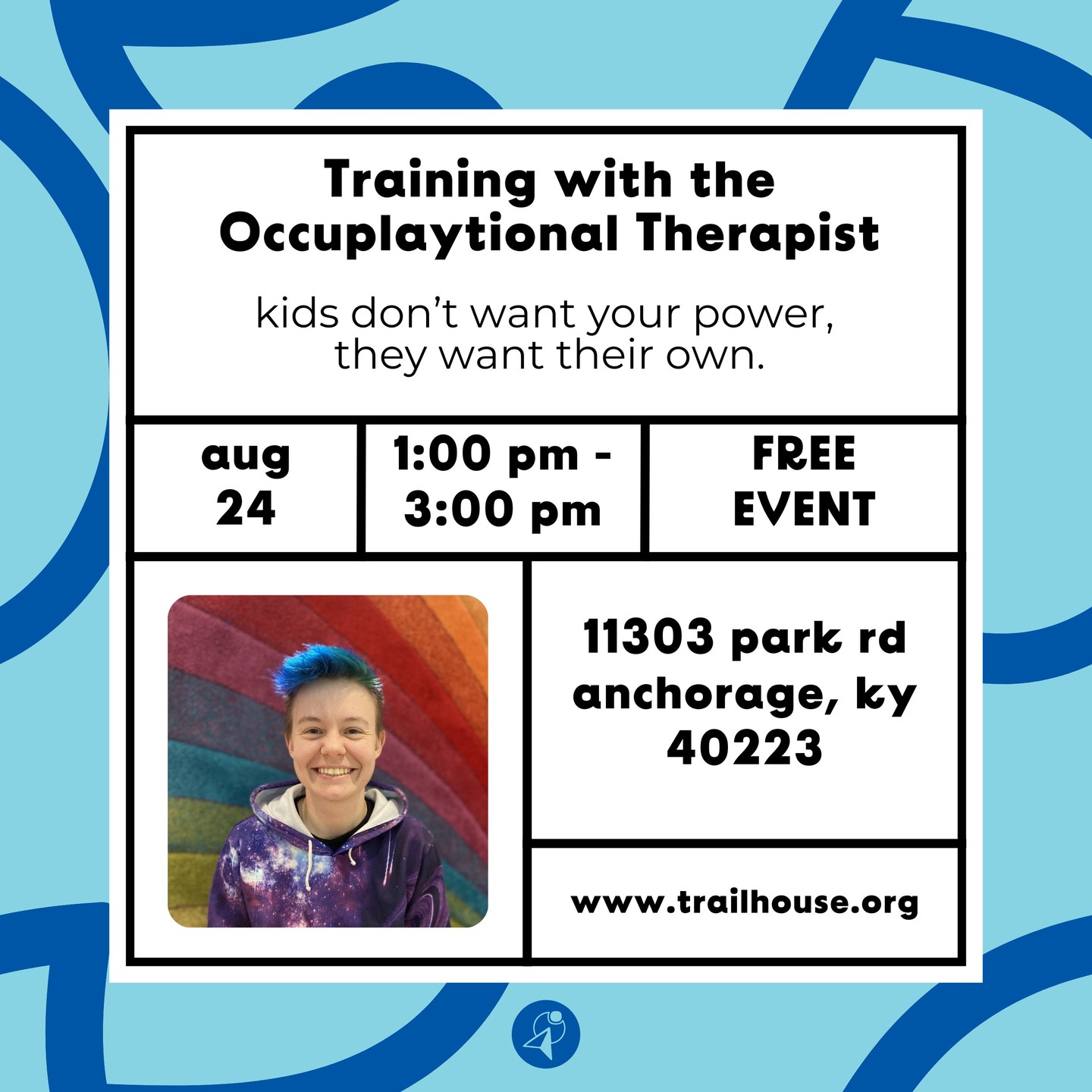Tomorrow!
Join us for a free two-hour training session, Q&A, and book signing with Kelsie Olds, The OccuPlaytional Therapist.
Kelsie, one of our all-time favorite speakers and advocates for children, will be sharing their insights and expertise.
"Empowering children" is a phrase that sounds ideal: great for writing in the vision statements of schools and daycares. But in the day to day, how are adults supposed to actually attain that -- especially with students for whom power is something to grab, struggle over, or wield like a weapon?
Kelsie offers an empathetic window into children's point of view, then gives practical, everyday ways for adults to truly empower the children in their life. Whether in a family or a professional capacity, adults will walk away with ideas about how to support their children in flexing their own growing autonomy skills, while balancing everyone else's needs, too.
Date and Time: August 24th from 1:00 to 3:00 PM
Location: Trailhouse, 11303 Park Rd, 40223
Audience: This training is suitable for educational professionals, therapists, parents, and family members looking to gain valuable tools for supporting and empowering children in their care.