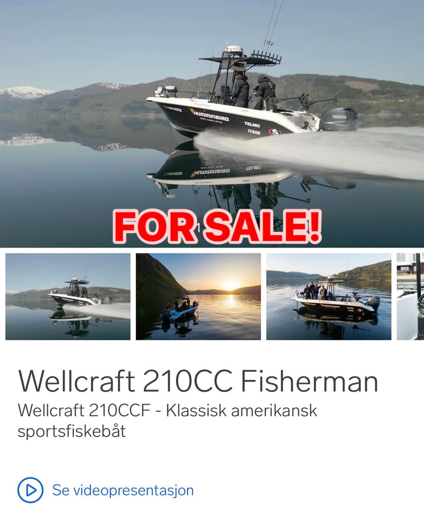 I’m selling my Wellcraft 210CCF, this is an awesome allround fishing machine! Check out the listing at www.finn.no or contact me for more info.
.
.
.
#wellcraft #wellcraftboats #yamahamarine #humminbird #minnkotamotors #cannondownriggers #comstedt #fishingboat #forsale