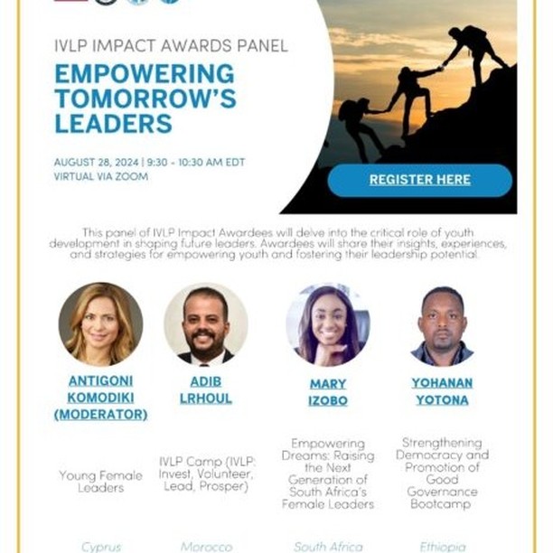 This Wednesday the 28th MCID and IVLP’s Alumni and Impact Awardee Yohanan Yokamo will speak on a panel of other IVLP alumni about Empowering Tomorrow’s Leaders. Register using the link below to hear about his amazing work and from other Impact award recipients. We hope to see you there!
https://meridian.org/announcement/ivlp-impact-awards-alumni-discussion-series-empowering-tomorrows-leaders/